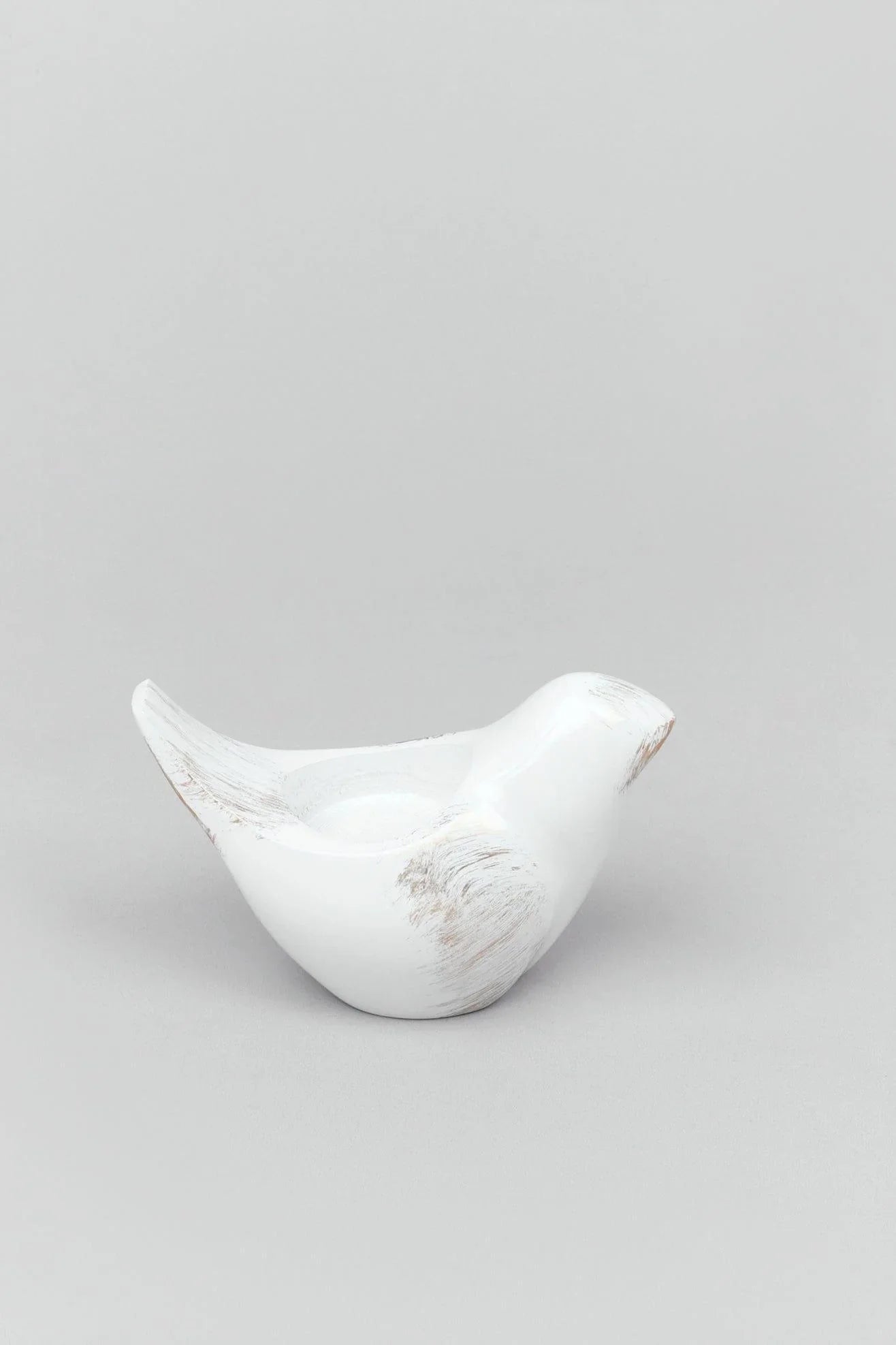 Set of 3 Rustic Ceramic Pigeon Tealight Holders - G Decor