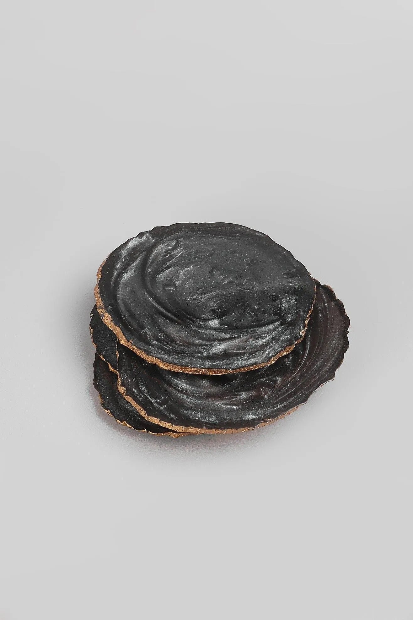 Black Agate Coasters Set of 4 with Holder — lifestyle view, G Decor