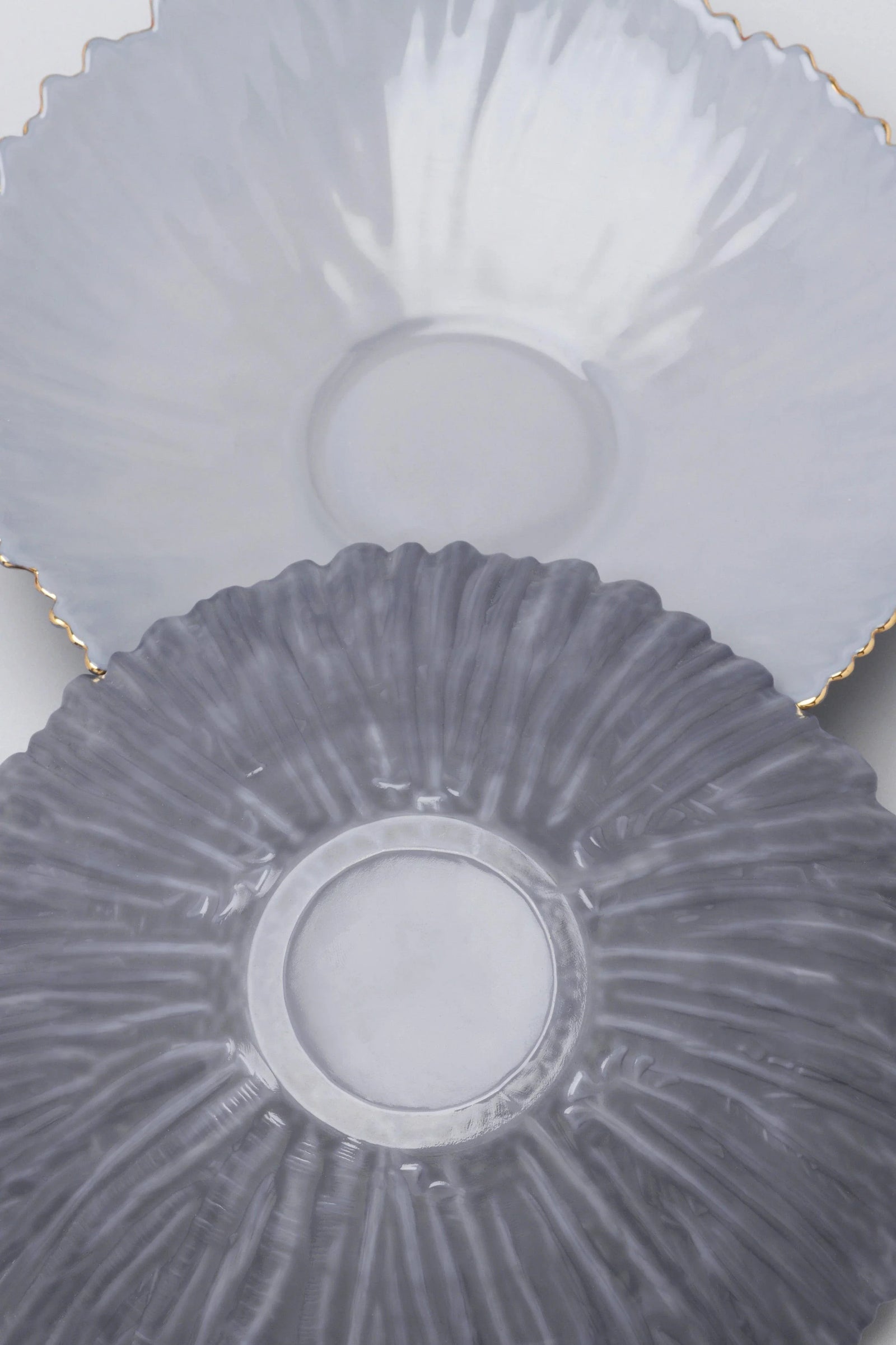 Asteria Sculpted Ceramic Serving Bowl in Grey — alternate view, G Decor