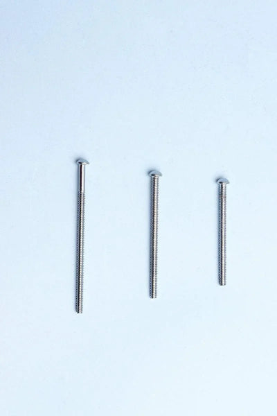Chrome Fixing Bolts for Ceramic Cabinet Knobs in Three Lengths
