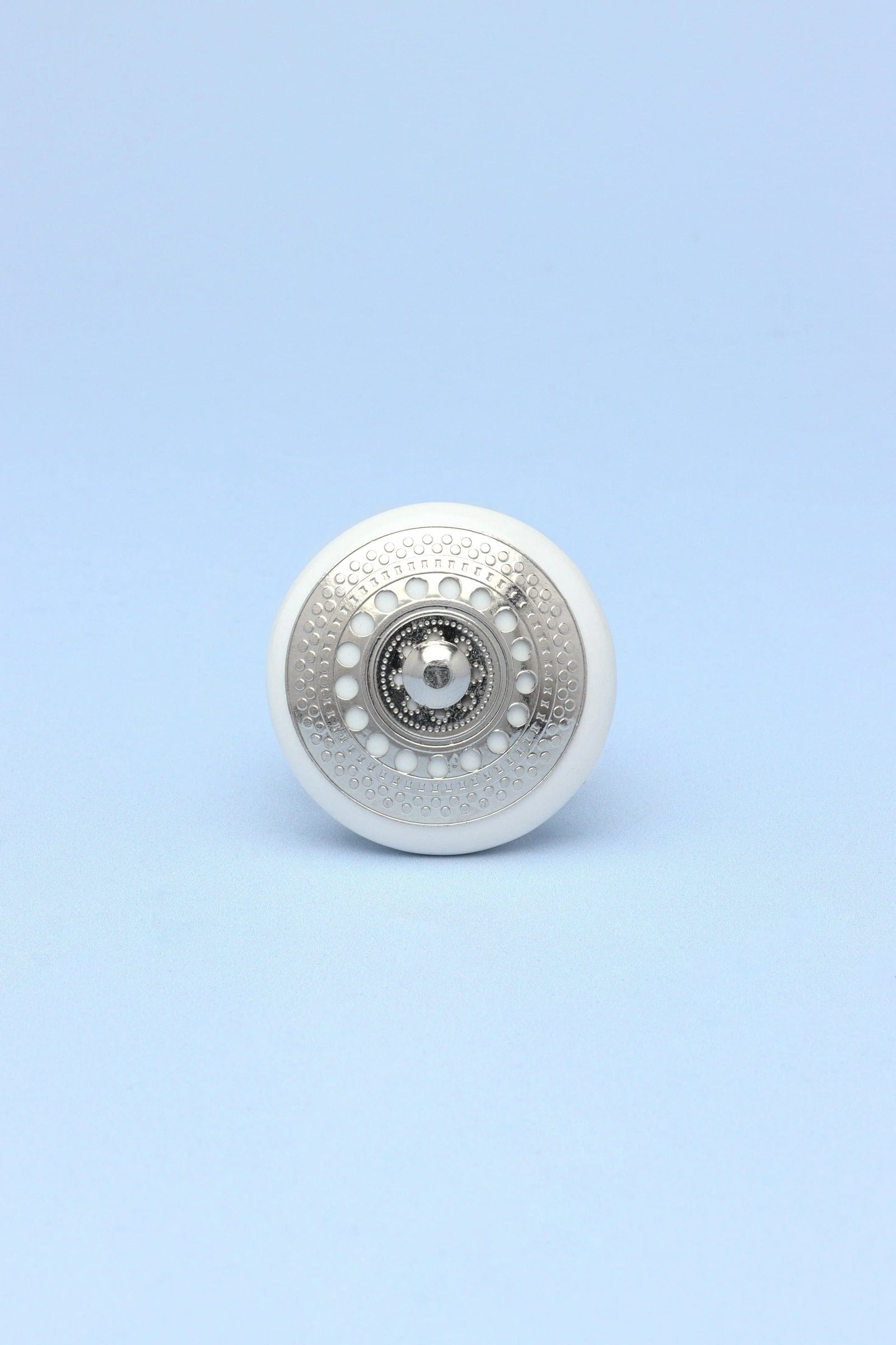 Silver Applique I Ceramic Cabinet Knob — alternate view, G Decor