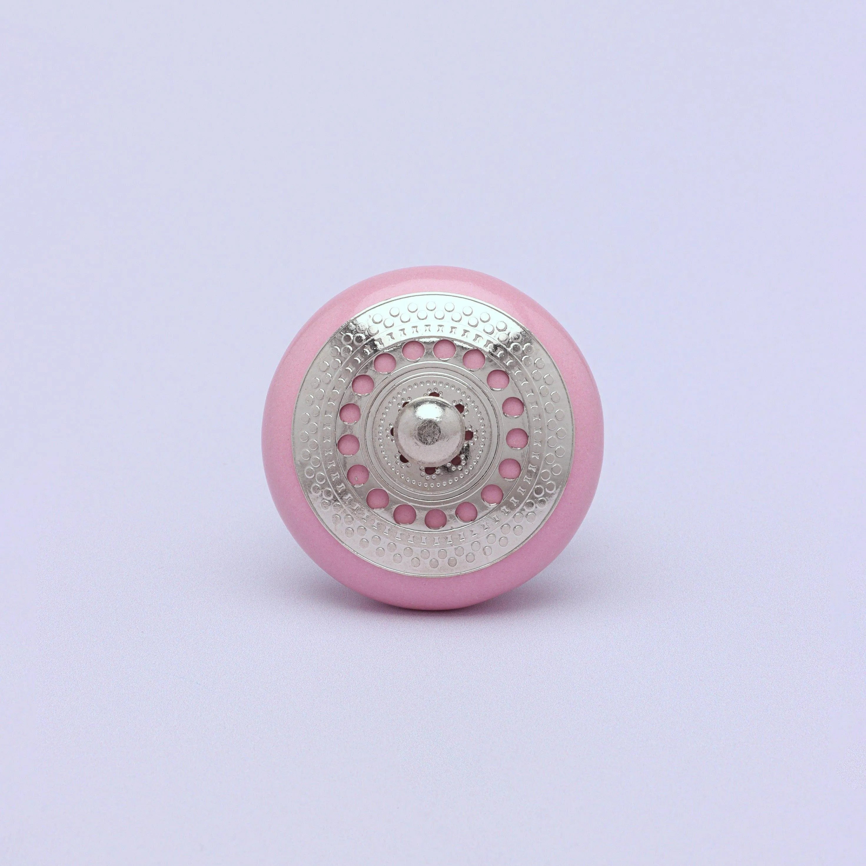 Silver Applique I Ceramic Door Knobs Cupboard Drawer Pull Door Handles - G Decor