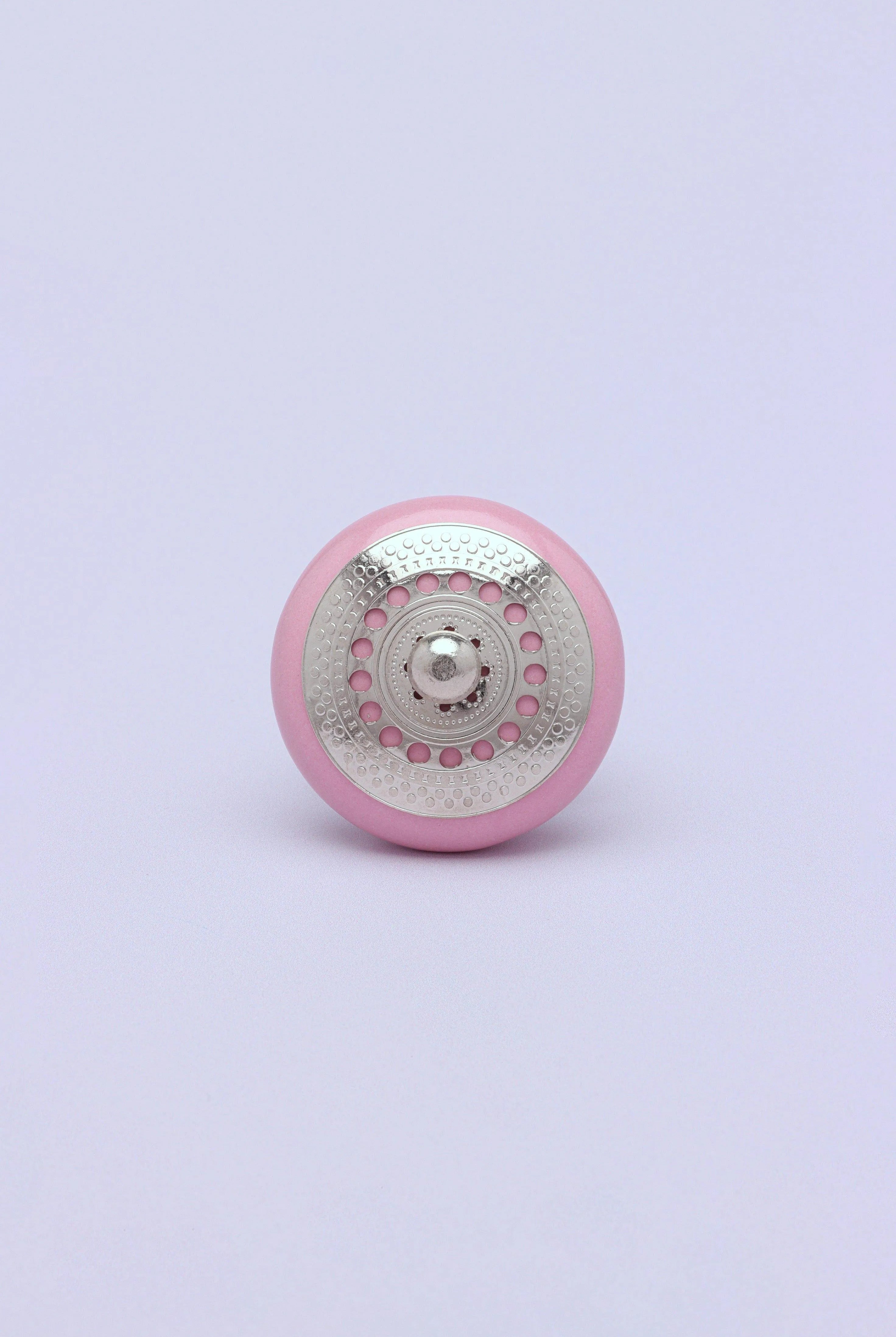 Silver Applique I Ceramic Door Knobs Cupboard Drawer Pull Door Handles - G Decor