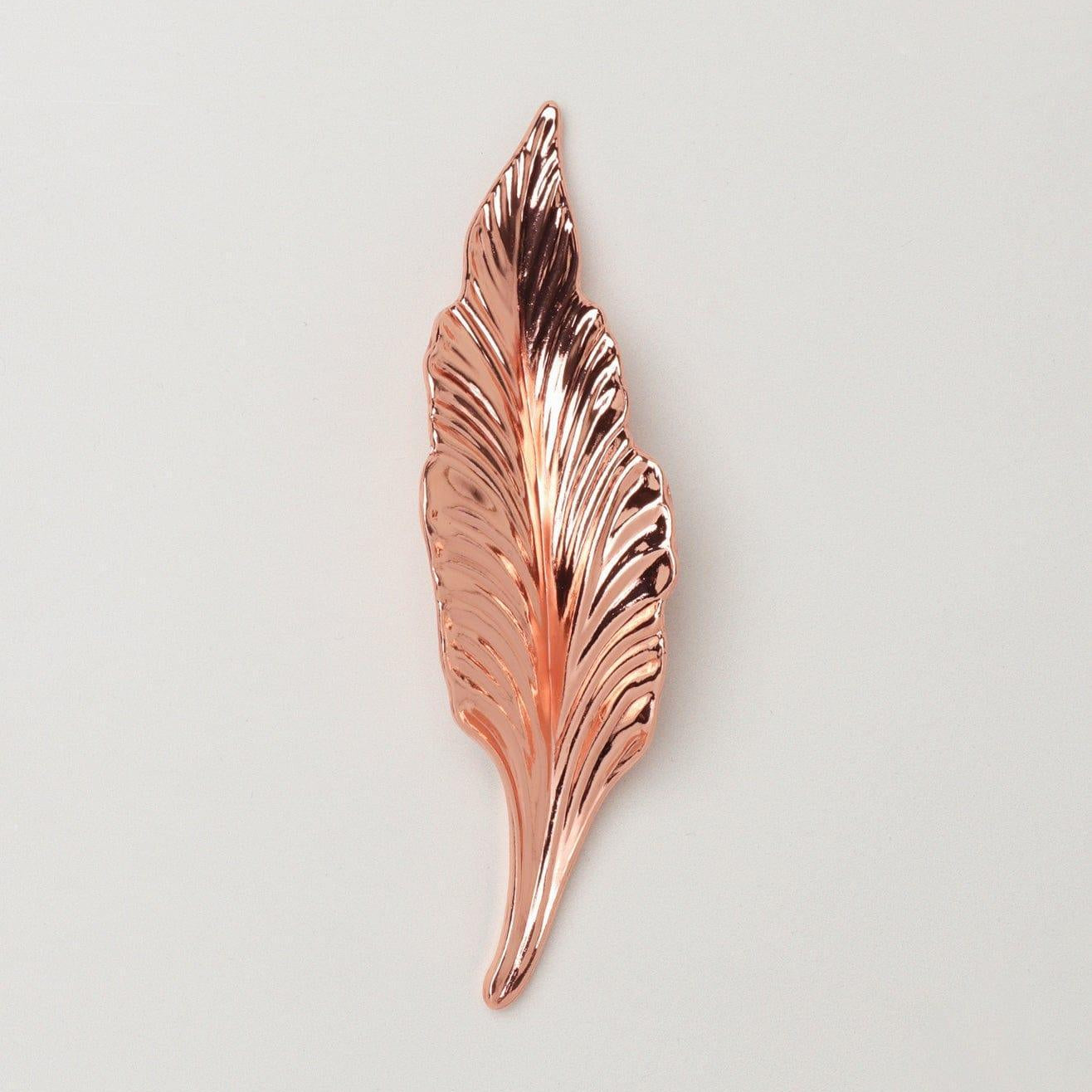 Small Rose Gold Leaves Cupboard Pull Draw Handle - G Decor