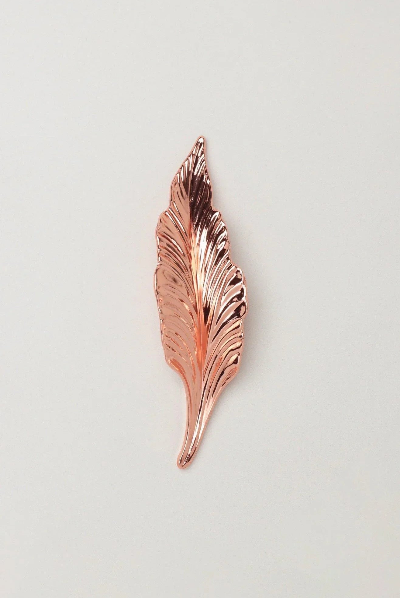 Small Rose Gold Leaves Cupboard Pull Draw Handle - G Decor