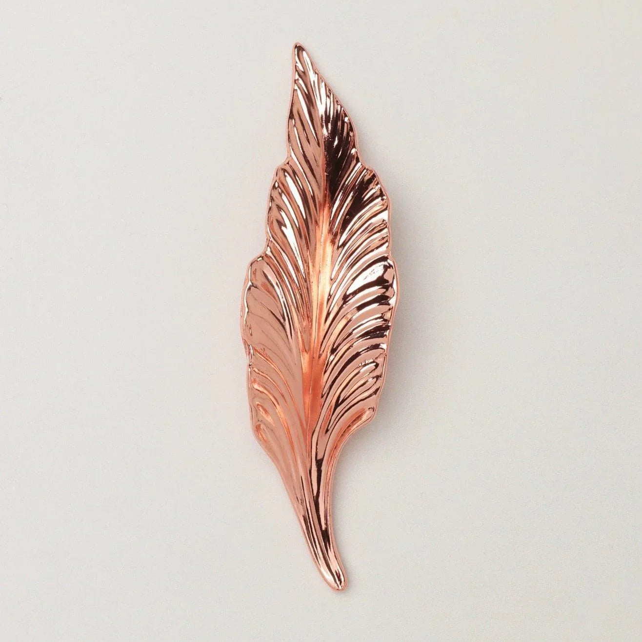 Small Rose Gold Leaves Cupboard Pull Draw Handle - G Decor