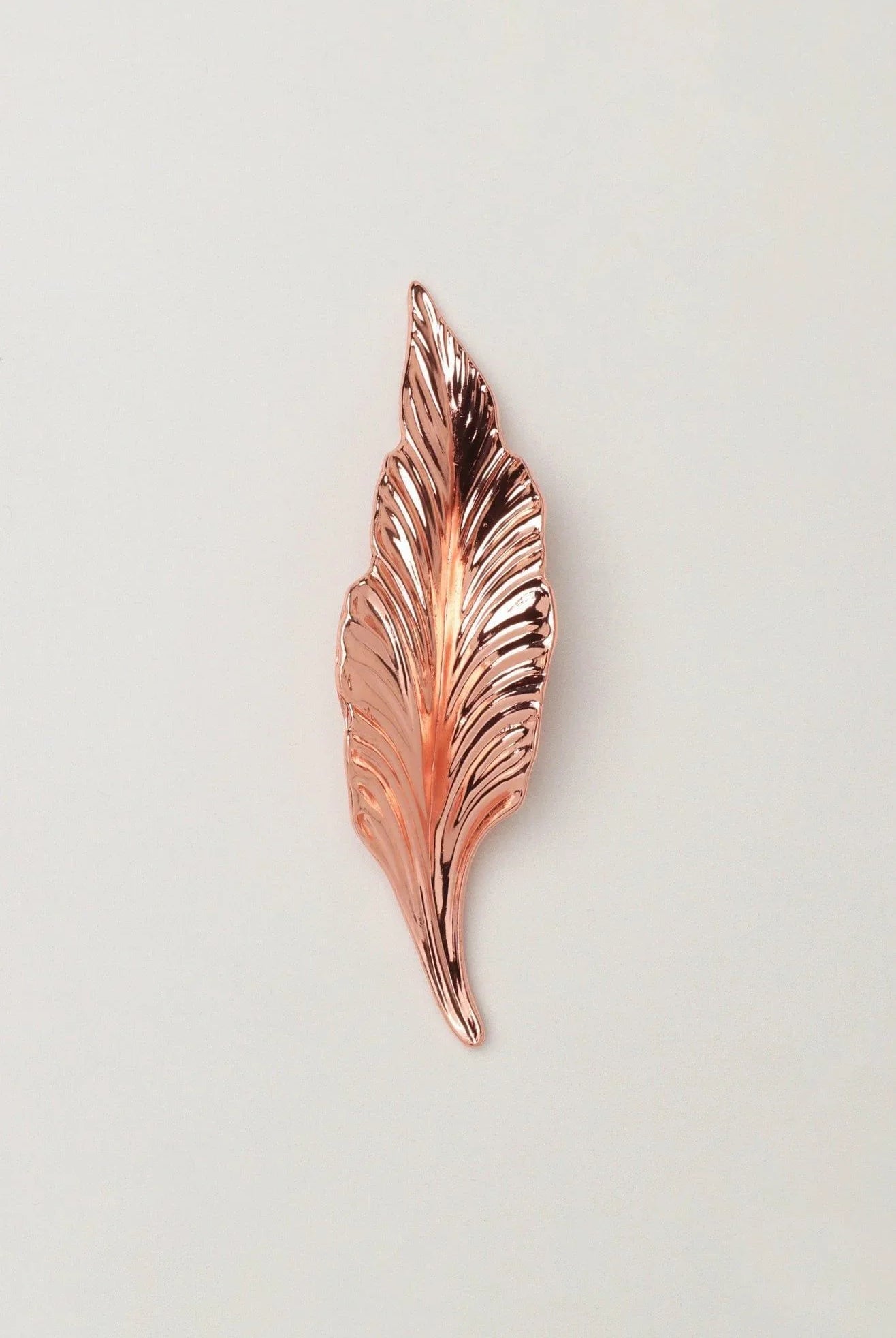 Small Rose Gold Leaves Cupboard Pull Draw Handle - G Decor
