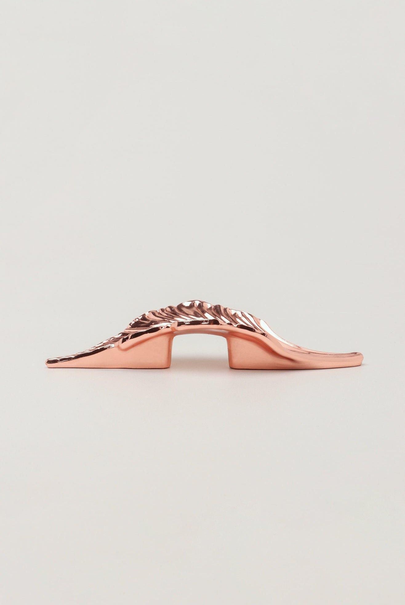 Small Rose Gold Leaves Cupboard Pull Draw Handle - G Decor