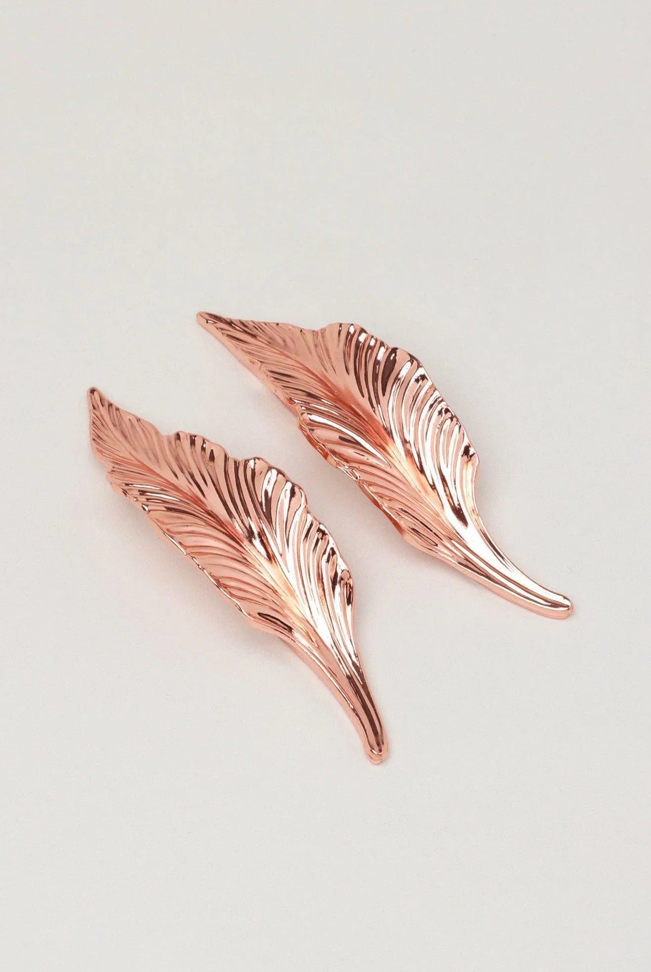 Small Rose Gold Leaves Cupboard Pull Draw Handle - G Decor