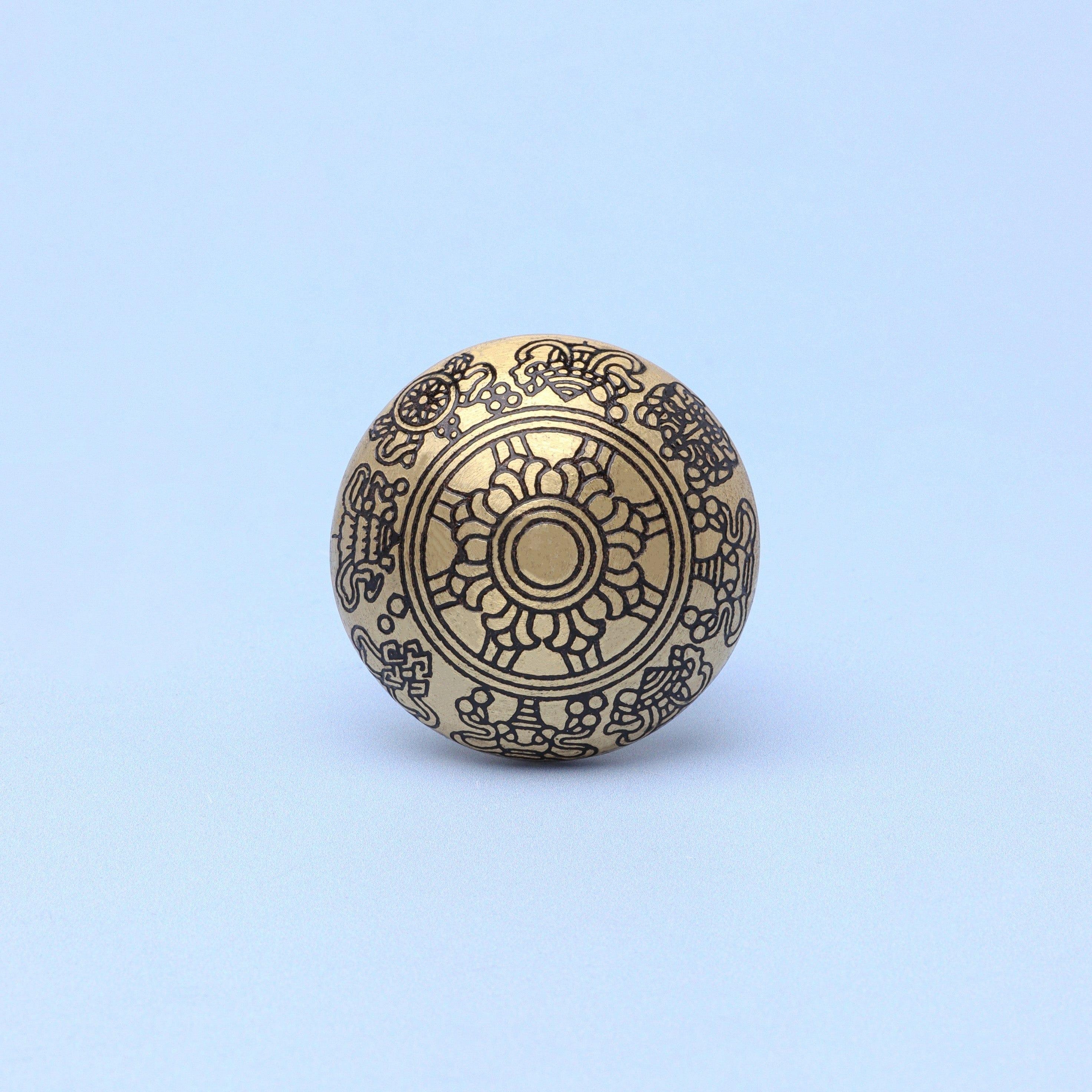 Soleil Royale Brass Door Knob Cupboard & Drawer Handle - G Decor