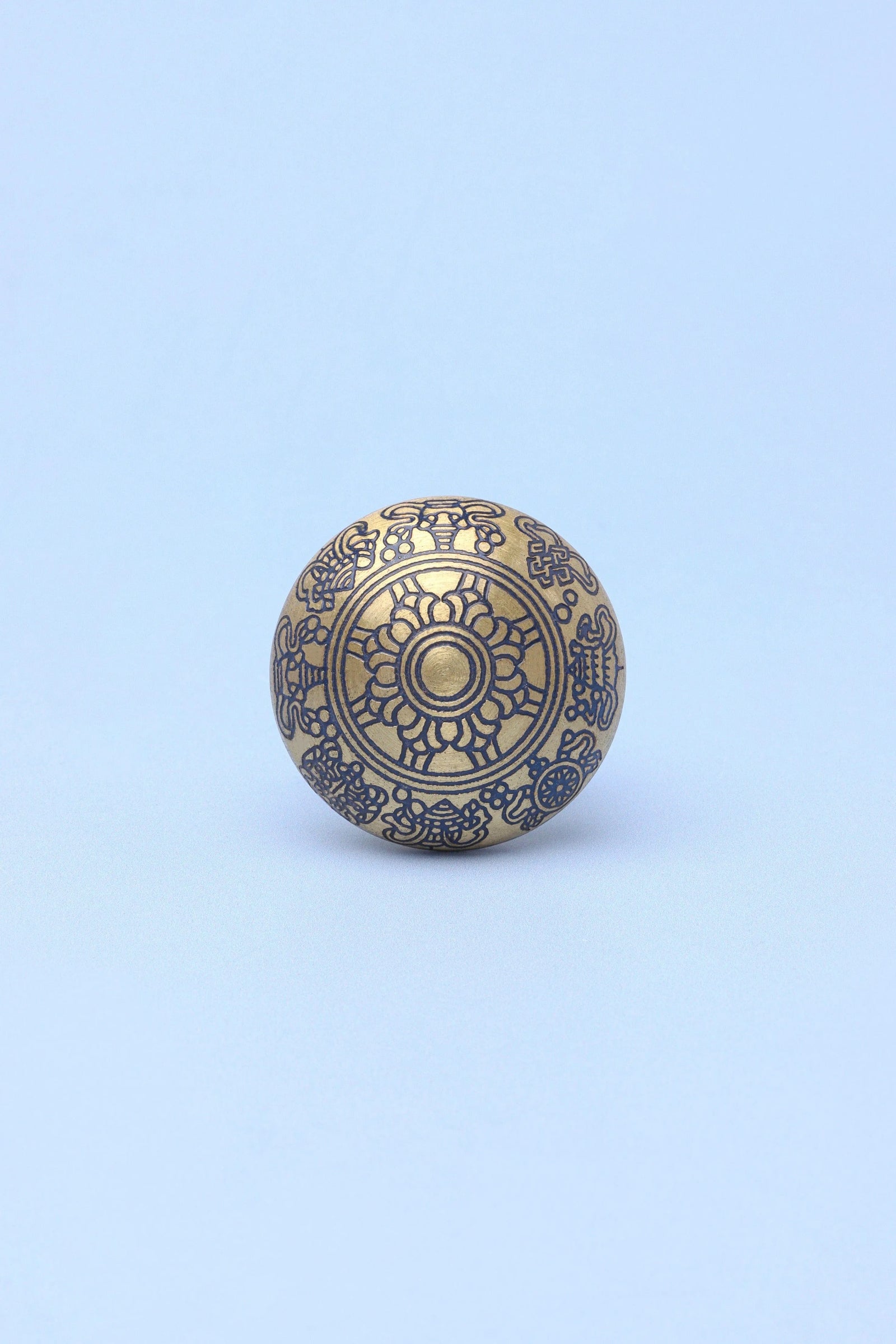Soleil Royale Polished Brass Cabinet Knob — close-up view, G Decor