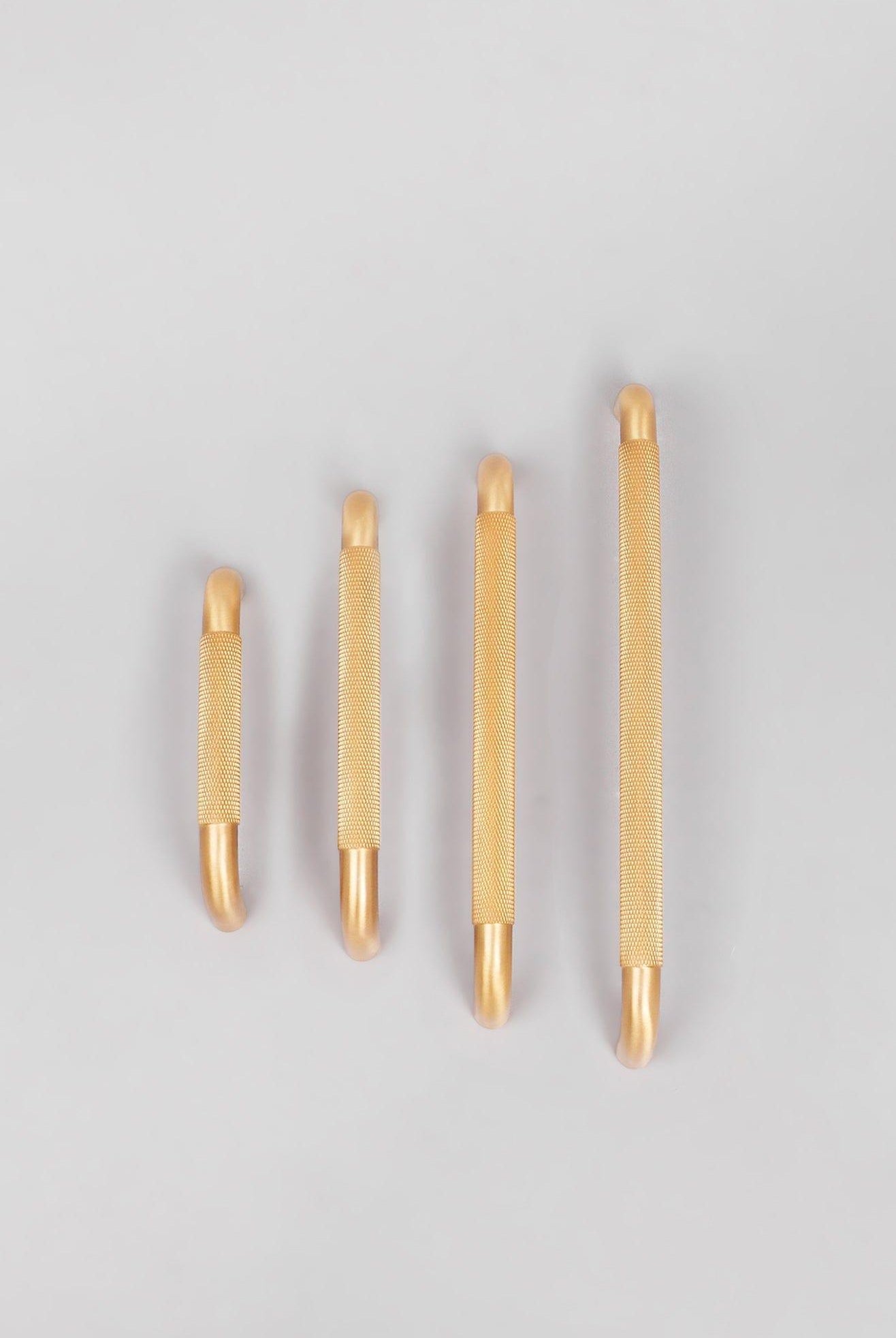 Solid Brass Knurled D Handle Satin Matt Finish - G Decor