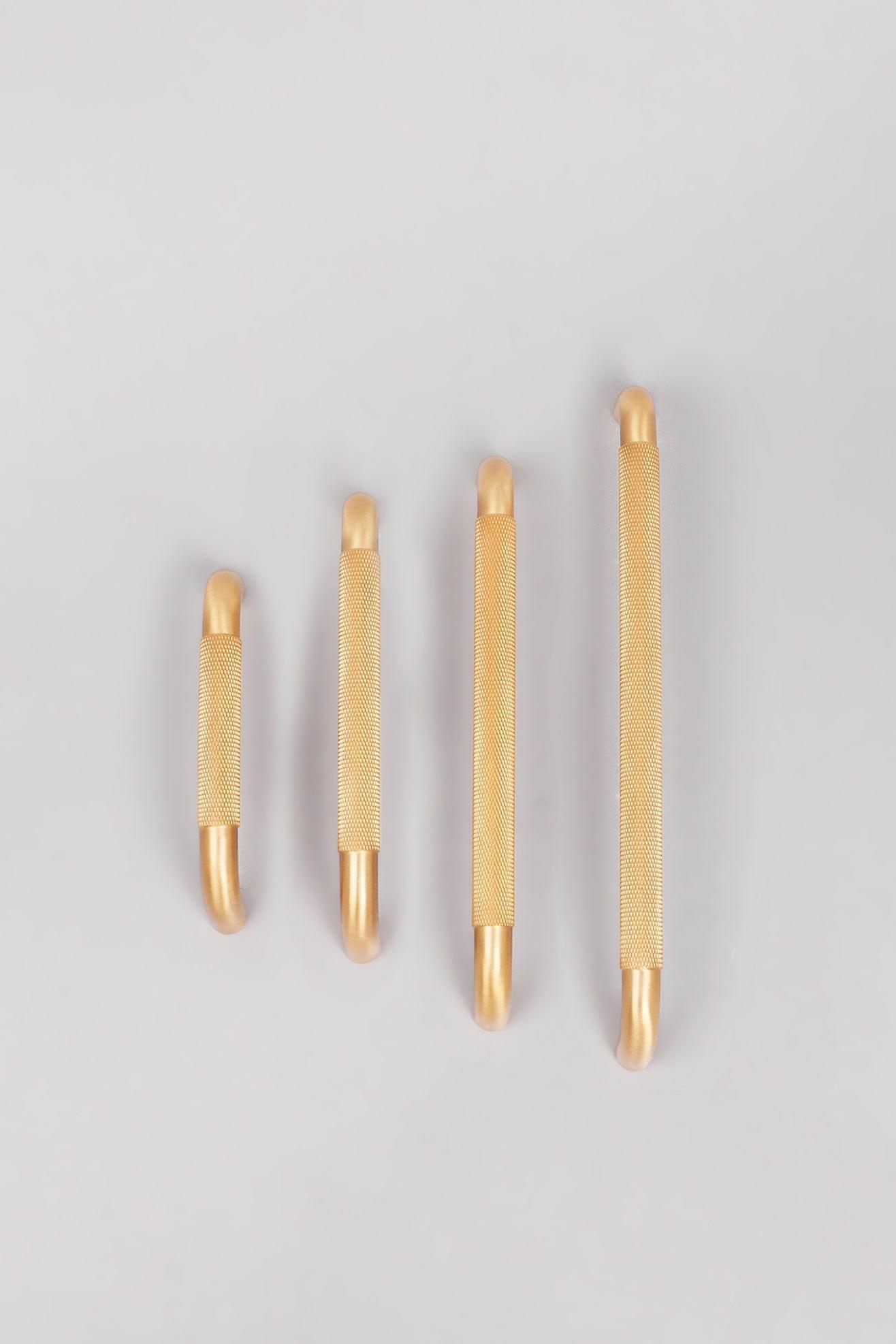 Solid Brass Knurled D Handle Satin Matt Finish - G Decor