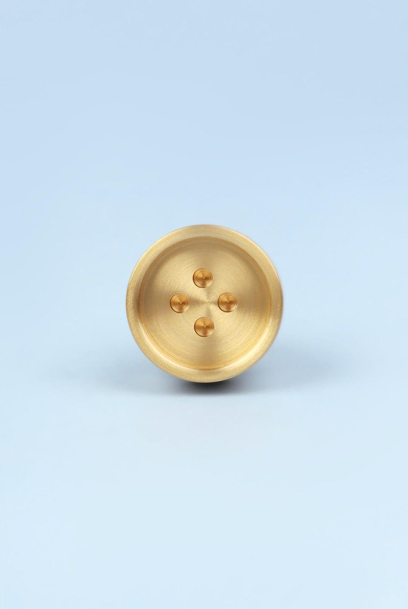 Solid Brass Matte Button Handle Gold Cabinet & Drawer Knob - G Decor