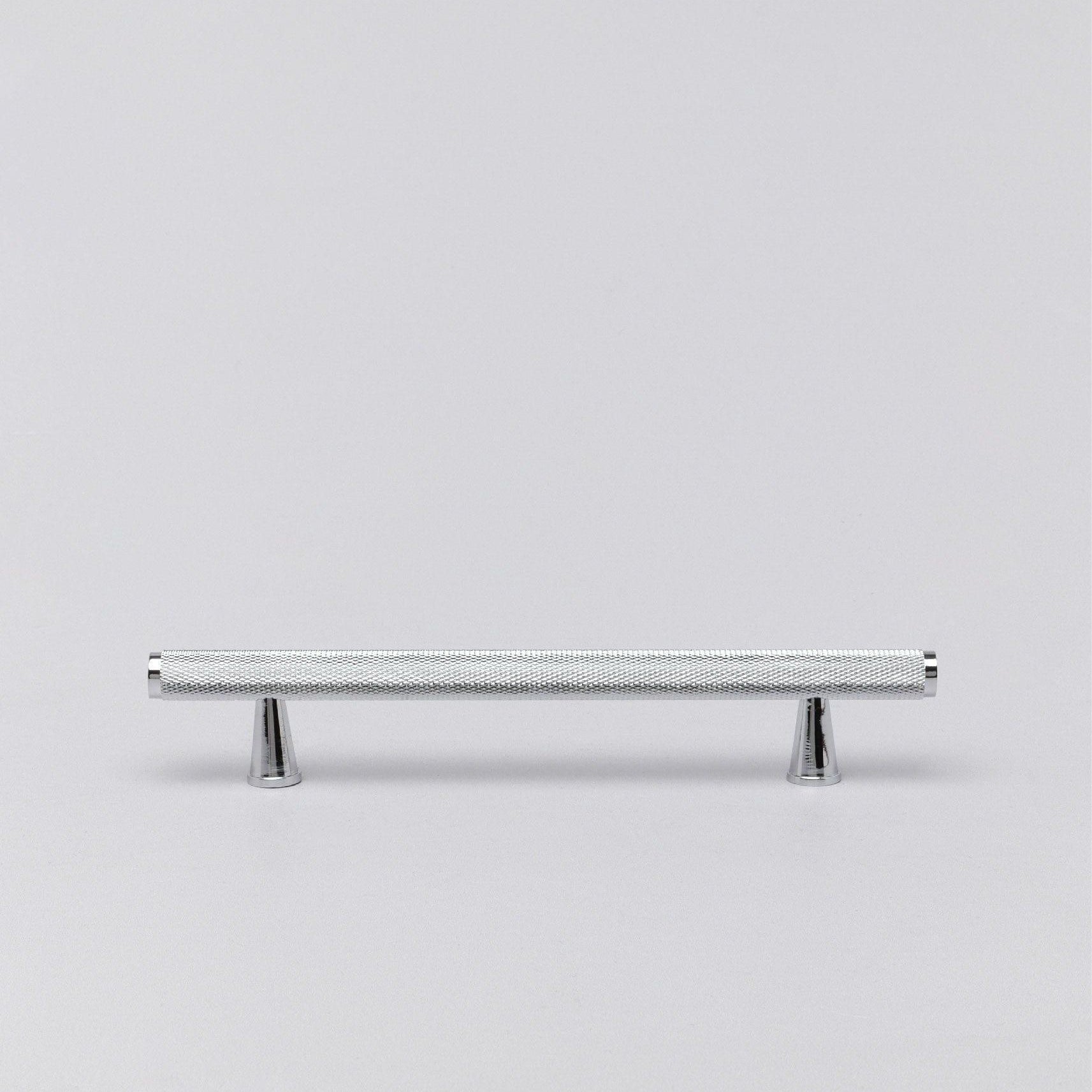 Solid Chrome Matt Knurled T Bar Kitchen Silver Cupboard Handles - G Decor