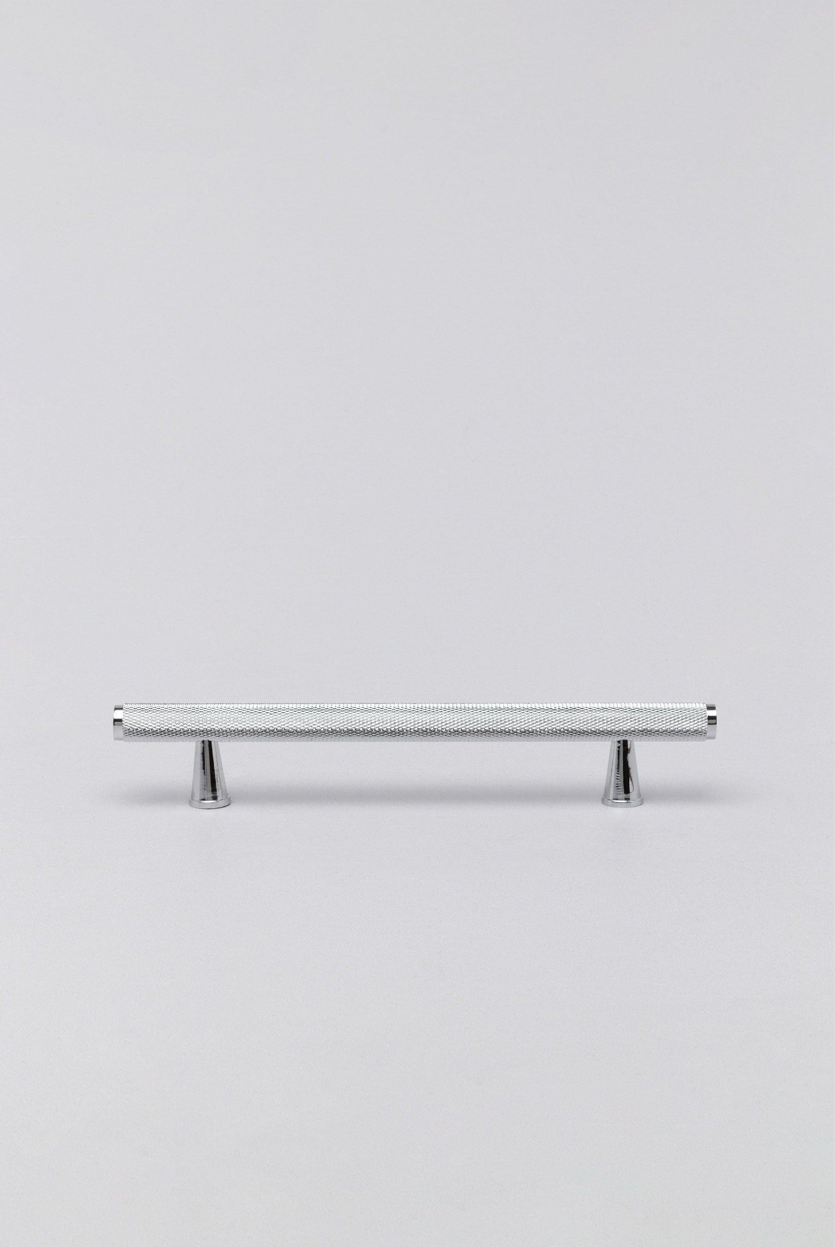 Solid Chrome Matt Knurled T Bar Kitchen Silver Cupboard Handles - G Decor