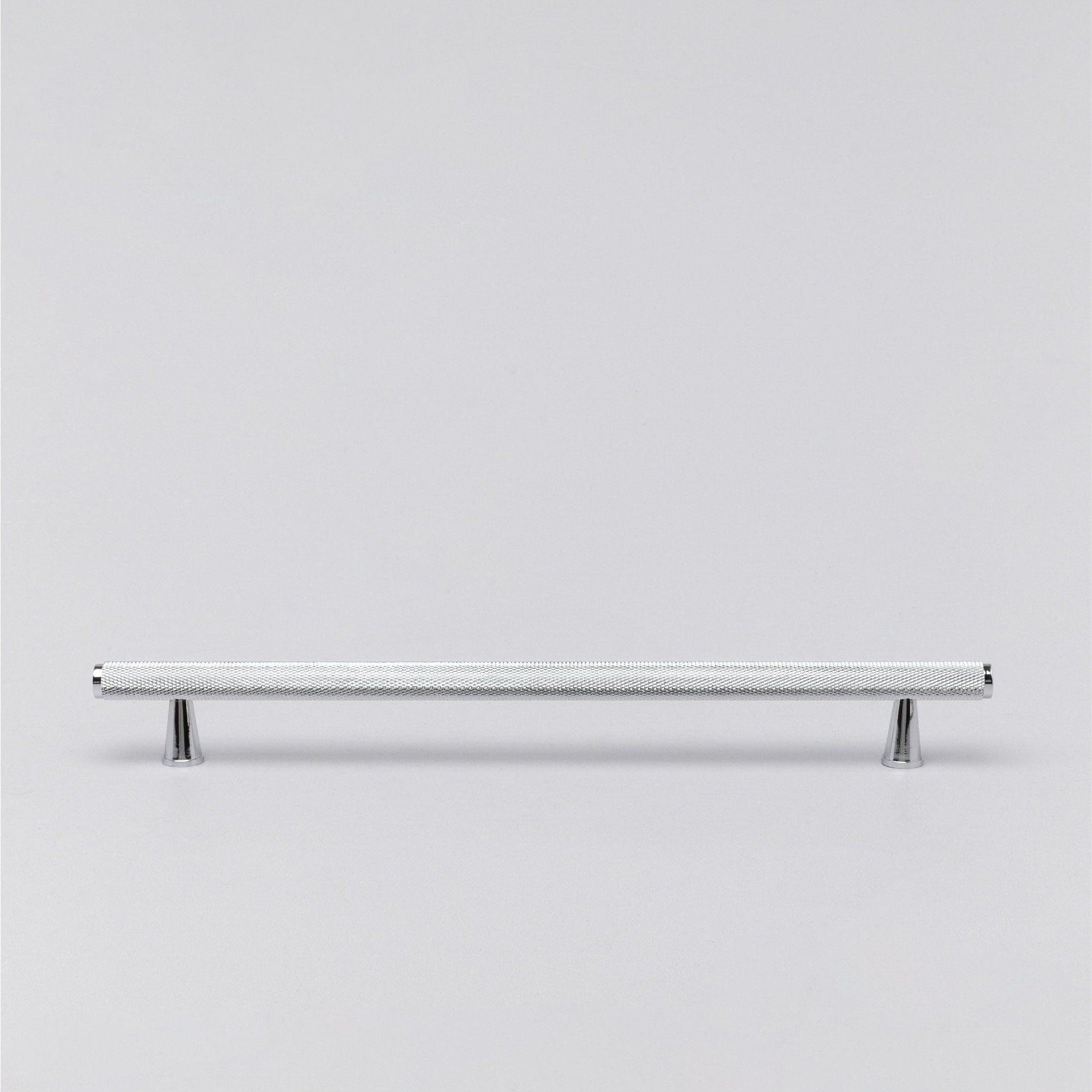 Solid Chrome Matt Knurled T Bar Kitchen Silver Cupboard Handles - G Decor