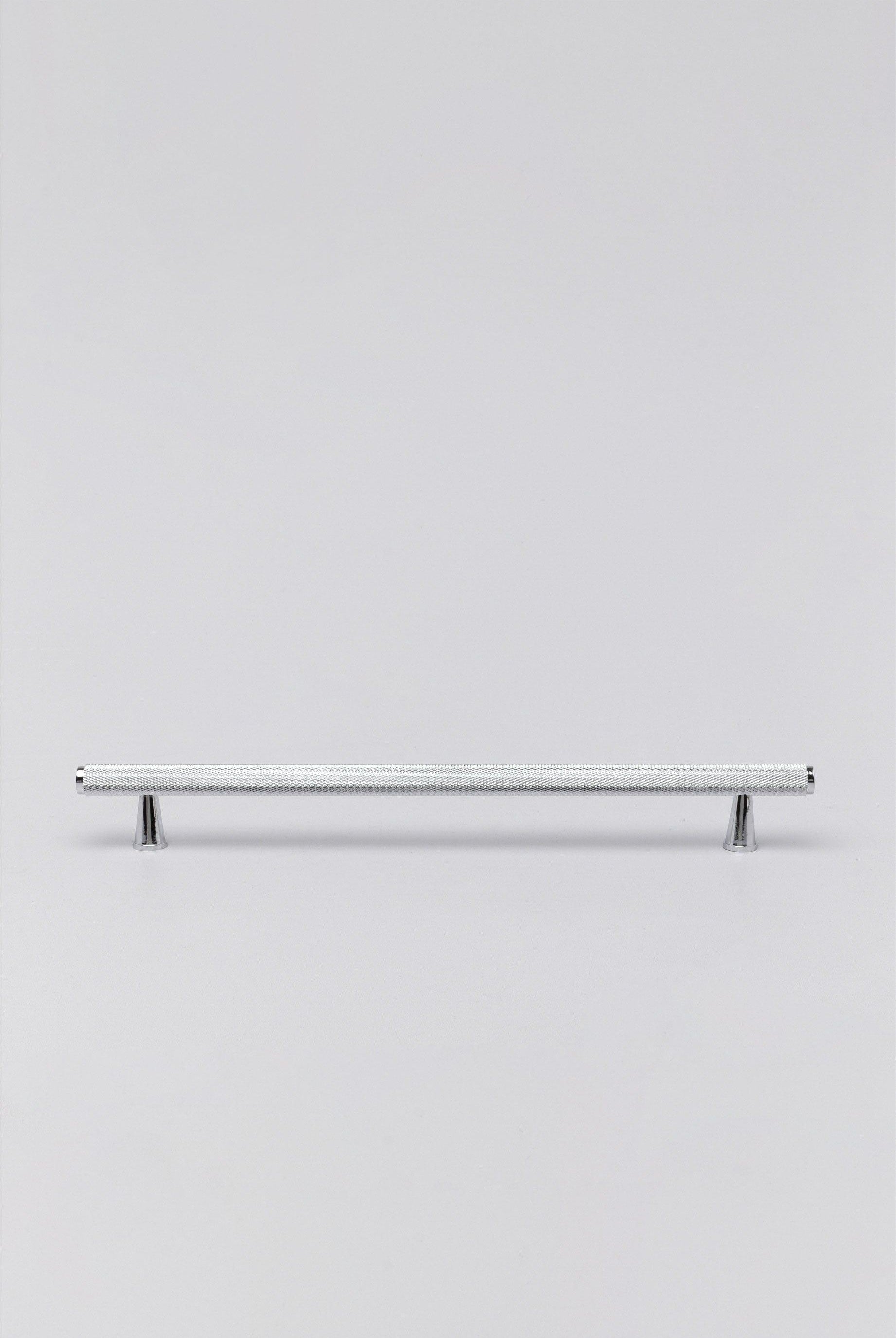 Solid Chrome Matt Knurled T Bar Kitchen Silver Cupboard Handles - G Decor