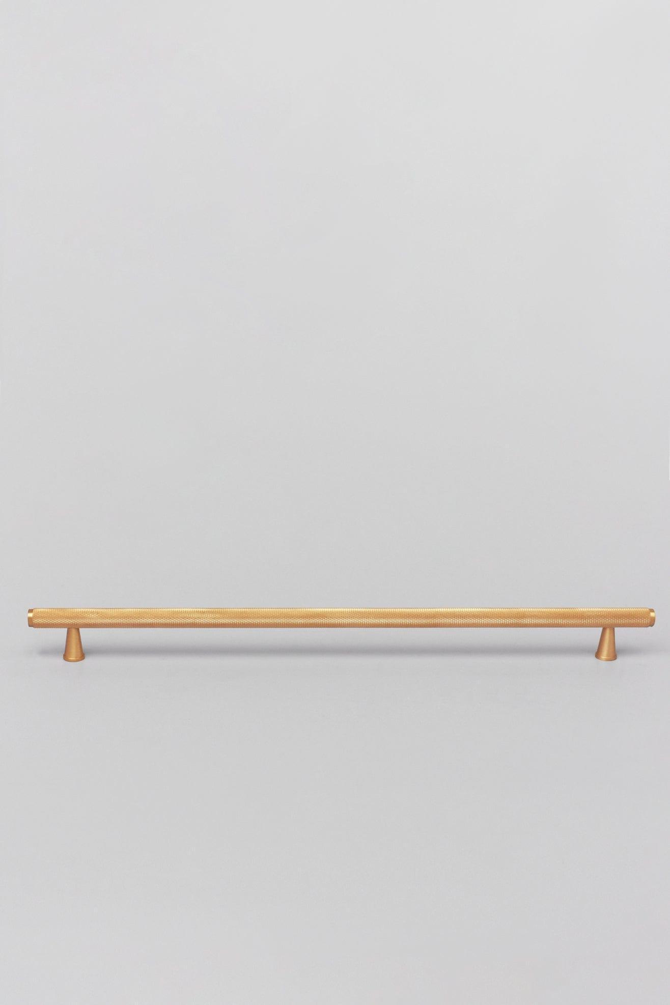 Solid Matt Brass Knurled T Bar Kitchen Gold Cupboard Handles - G Decor