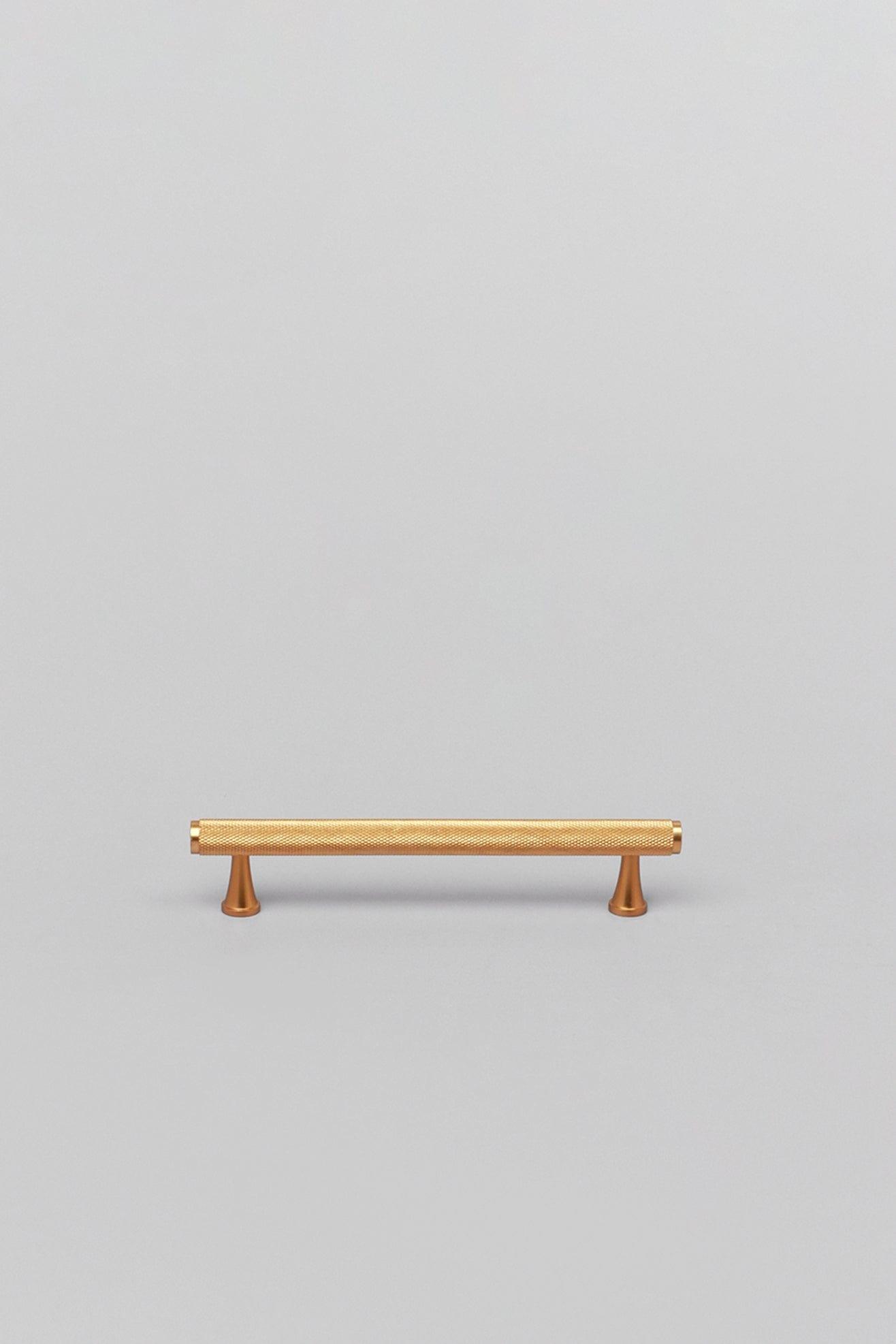 Solid Matt Brass Knurled T Bar Kitchen Gold Cupboard Handles - G Decor