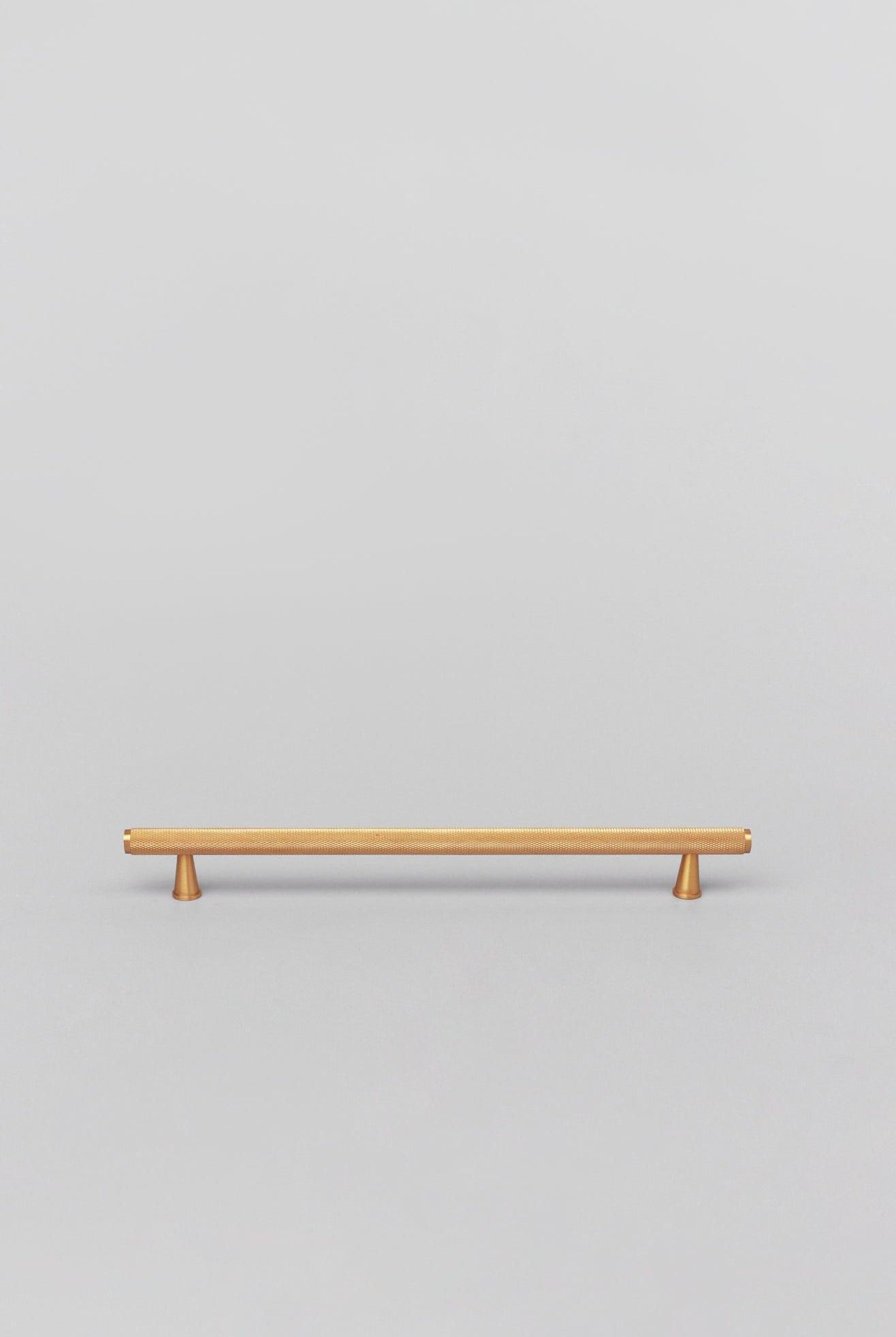 Solid Matt Brass Knurled T Bar Kitchen Gold Cupboard Handles - G Decor