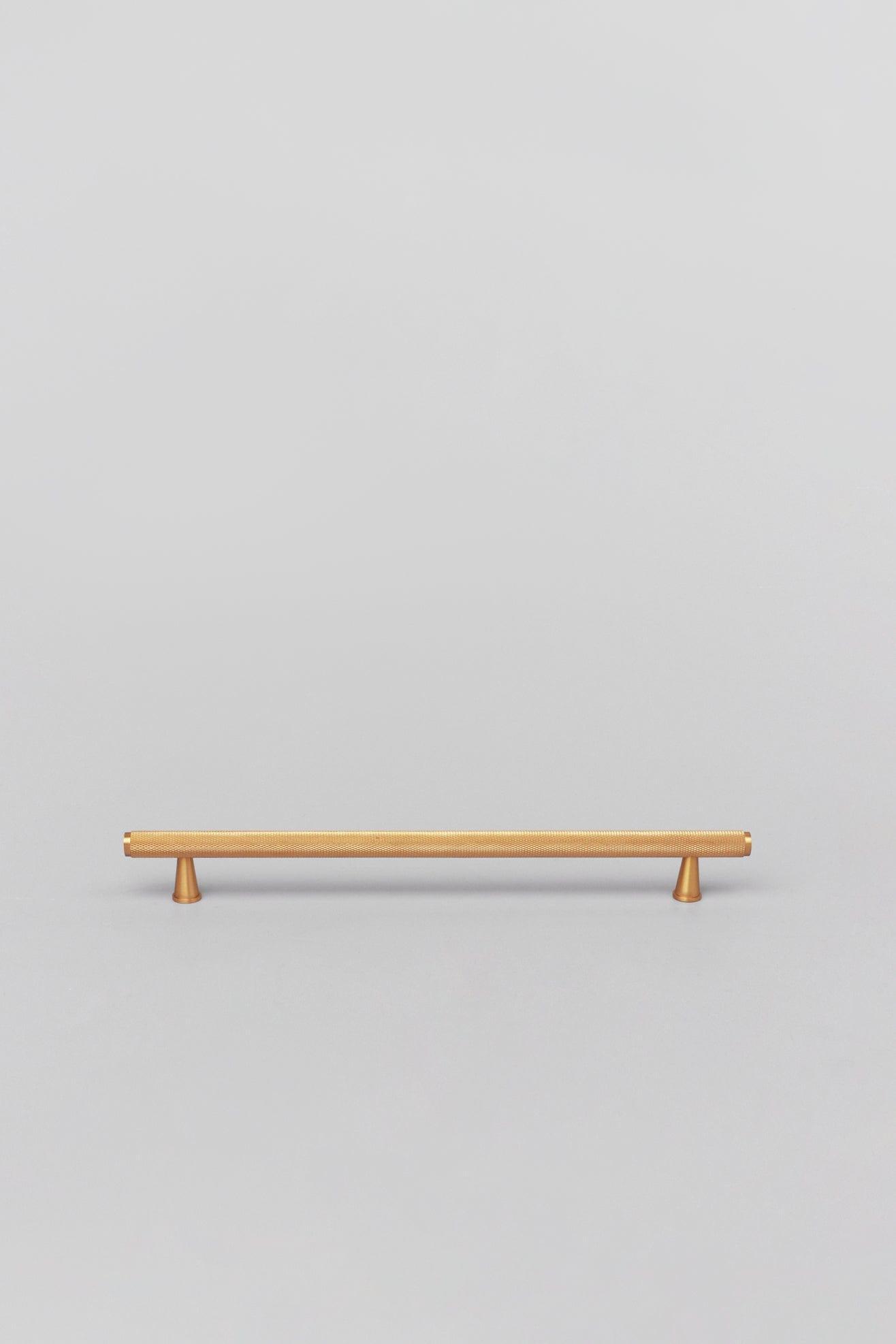 Solid Matt Brass Knurled T Bar Kitchen Gold Cupboard Handles - G Decor