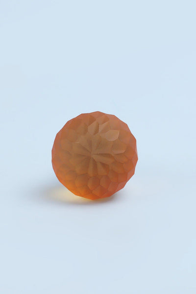 Gdecorstore Door Knobs & Handles Orange Spiral Diamond Ball Stylish Matt Glass Knobs