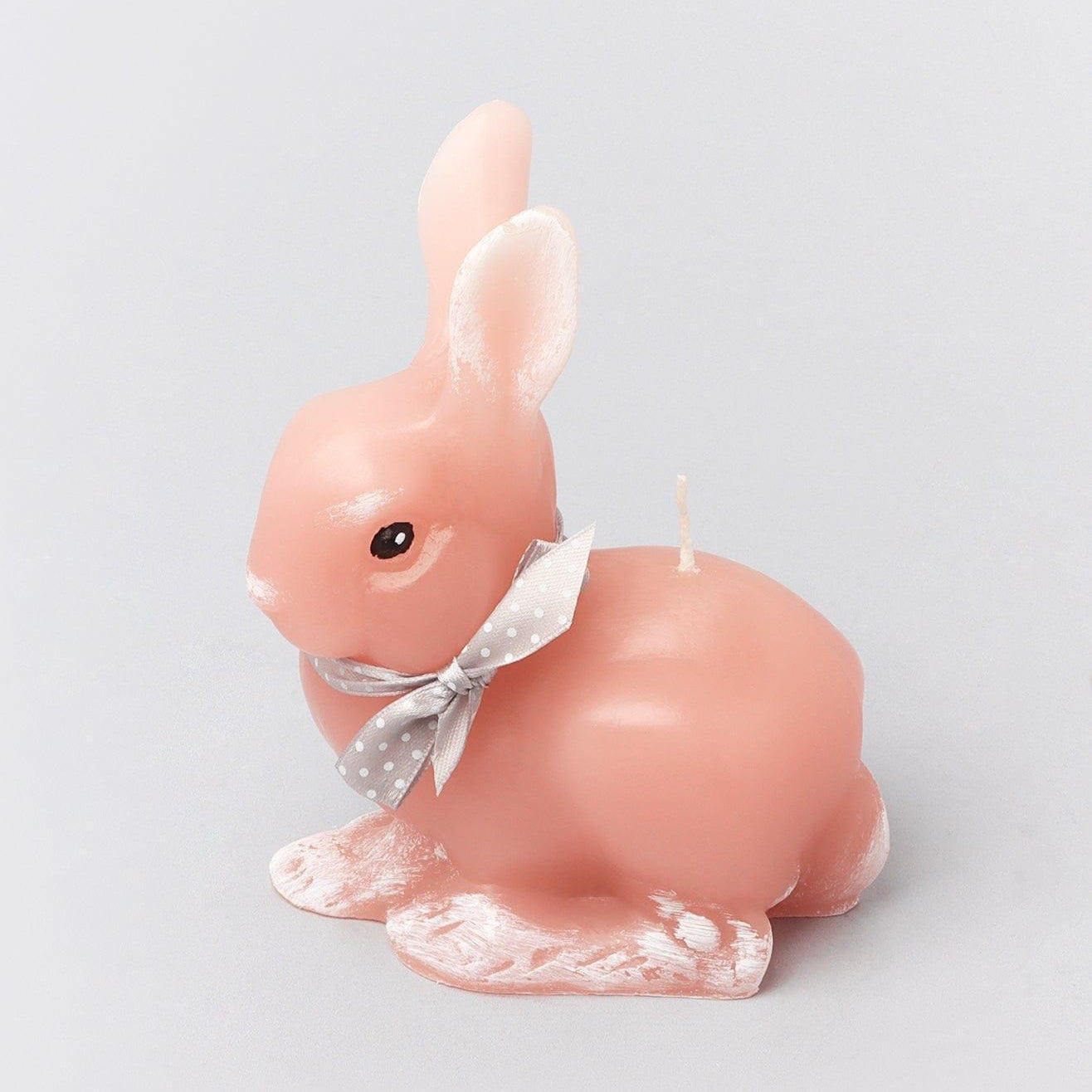 Sugar Pastel Bunny Scented Candle Rabbit Candle with Ribbon Bow - G Decor