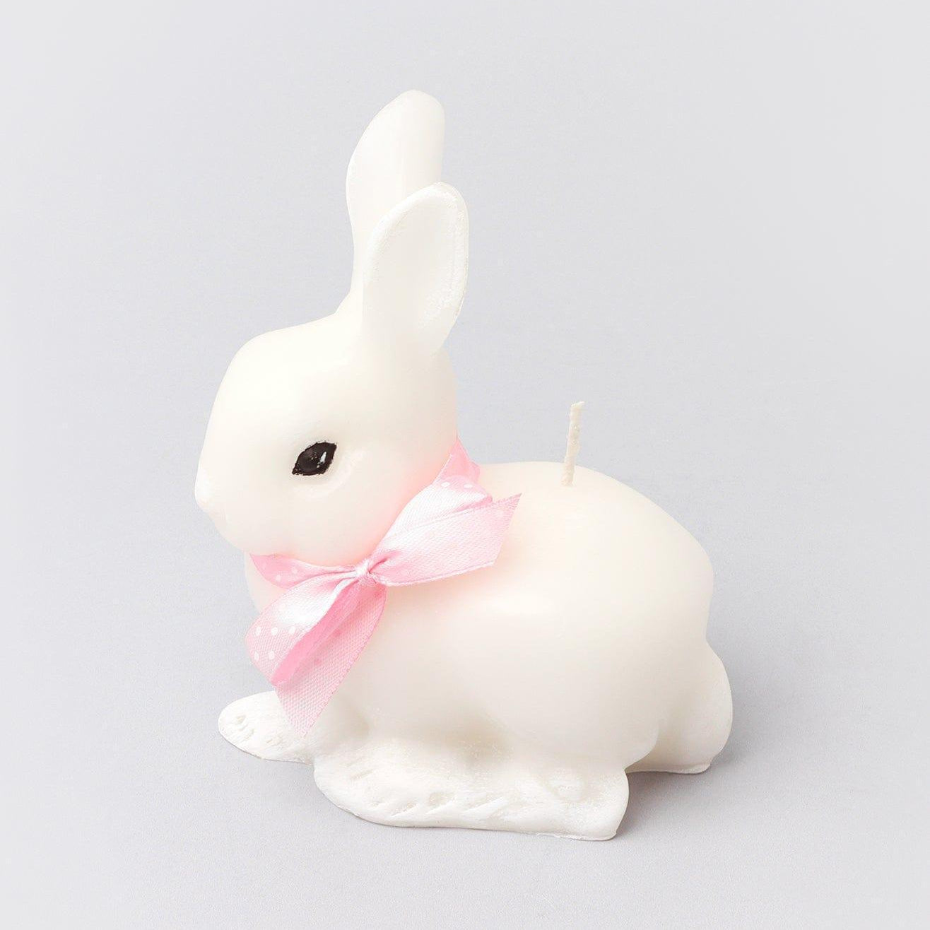 Sugar Pastel Bunny Scented Candle Rabbit Candle with Ribbon Bow - G Decor