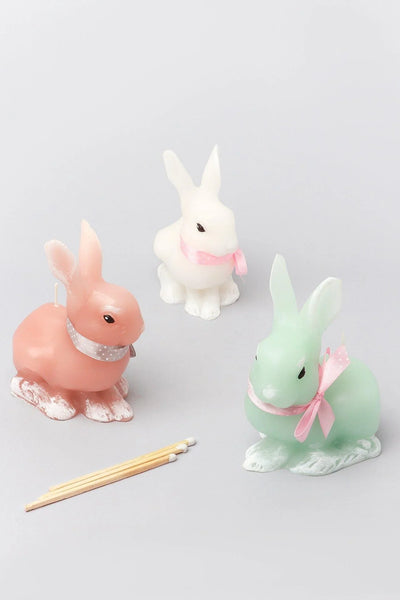 Sugar Pastel Bunny Scented Candle with Ribbon Bow