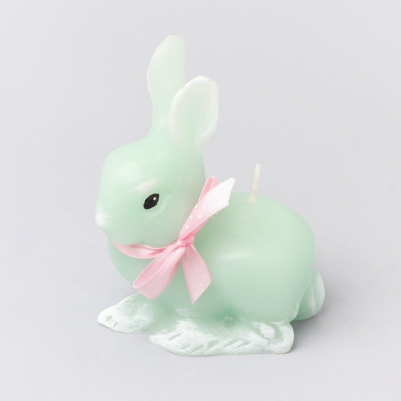 Sugar Pastel Bunny Scented Candle Rabbit Candle with Ribbon Bow - G Decor