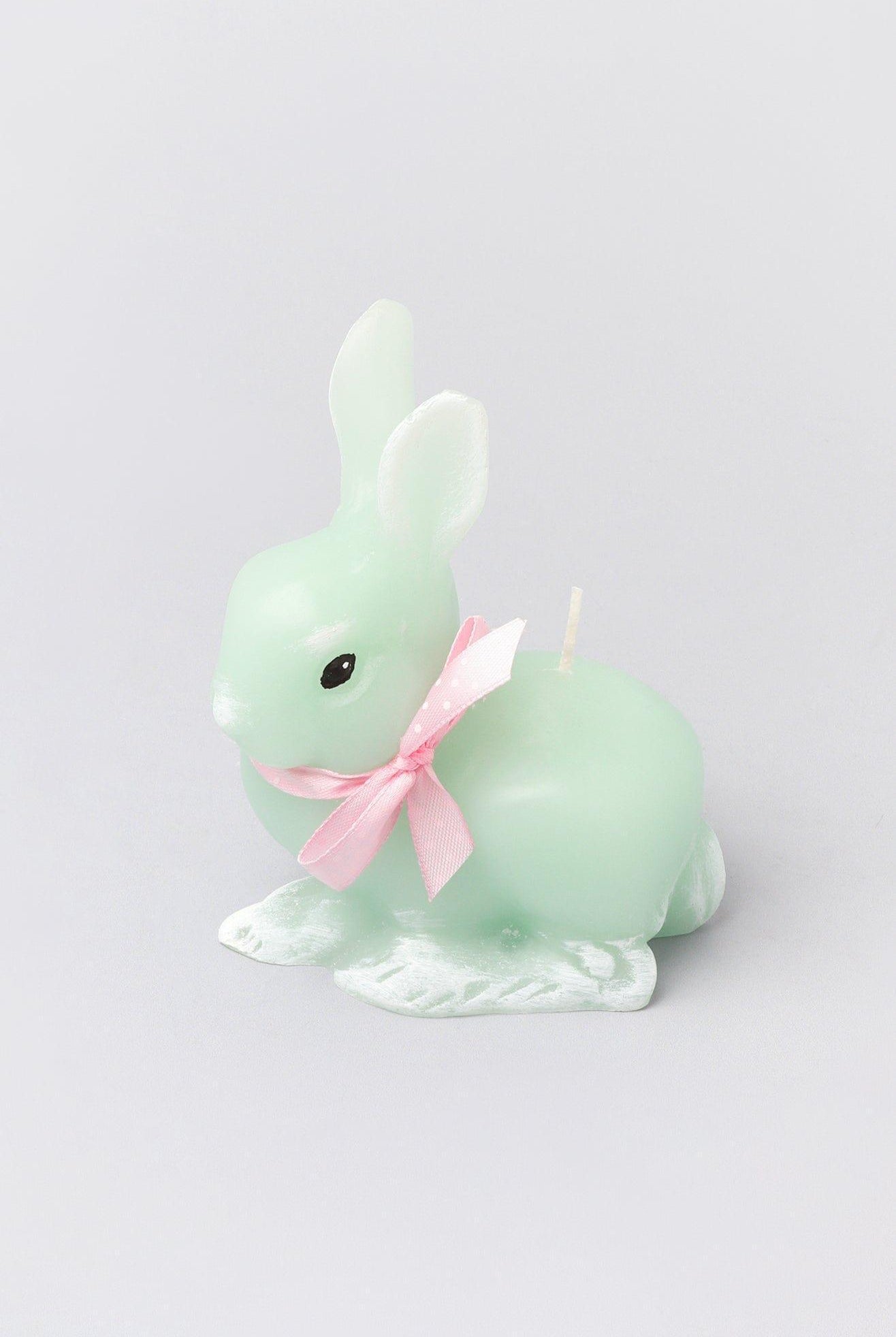 Sugar Pastel Bunny Scented Candle Rabbit Candle with Ribbon Bow - G Decor