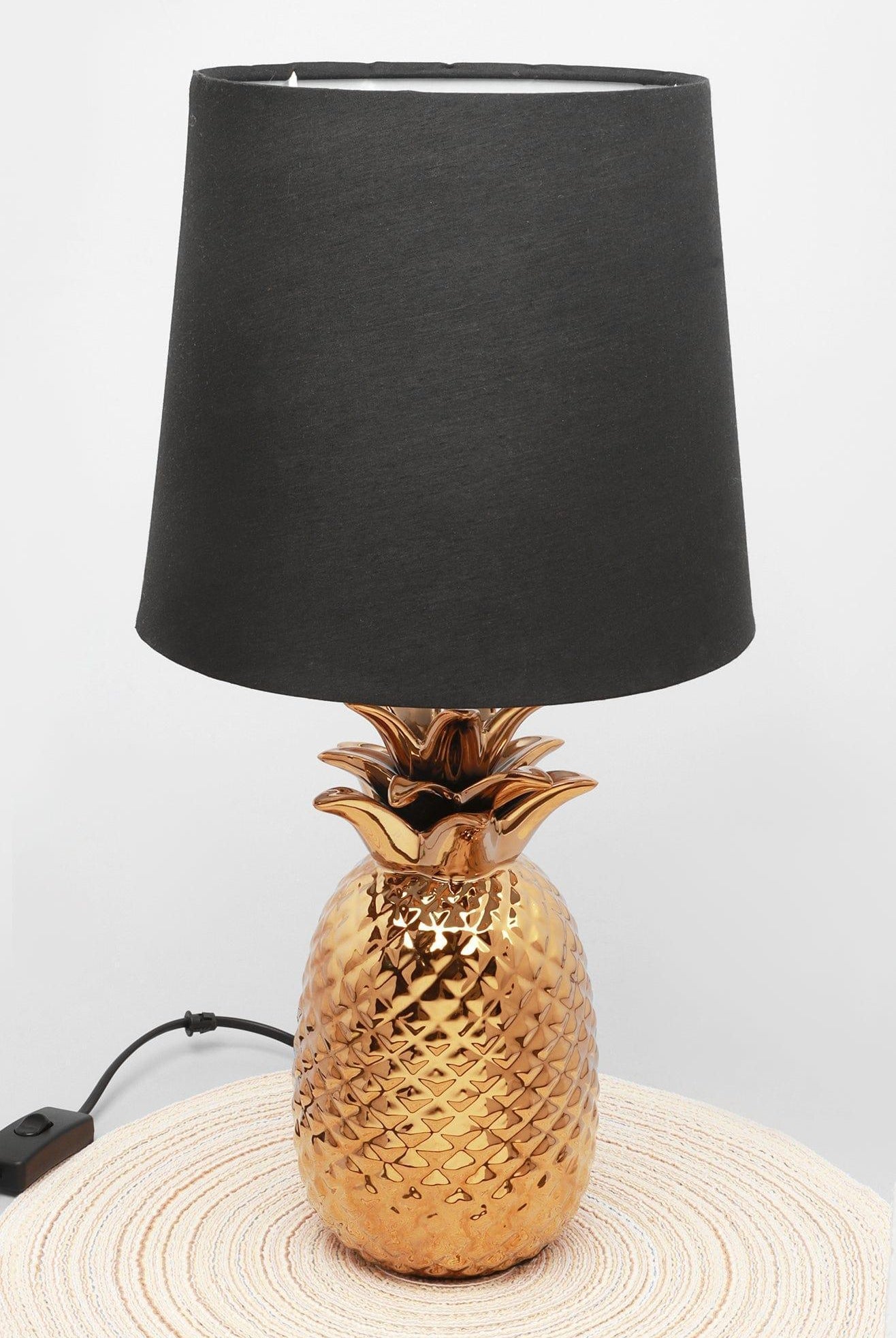 Tang Gold Resin Pineapple Bedside Table Lamp - G Decor