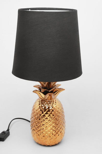 G Decor Lamps Gold Tang Gold Ceramic Pineapple Bedside Table Lamp
