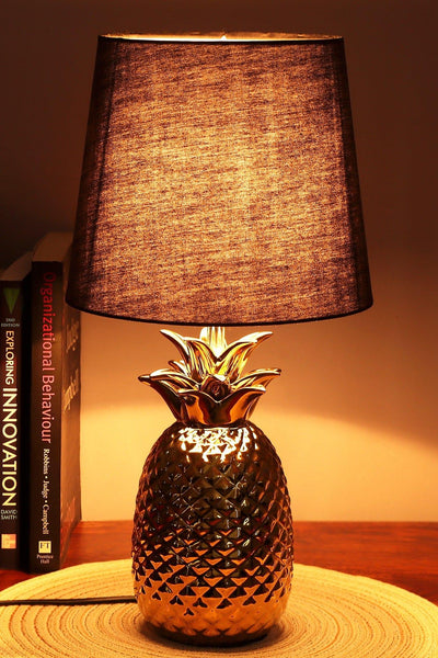 G Decor Lamps Gold Tang Gold Resin Pineapple Bedside Table Lamp