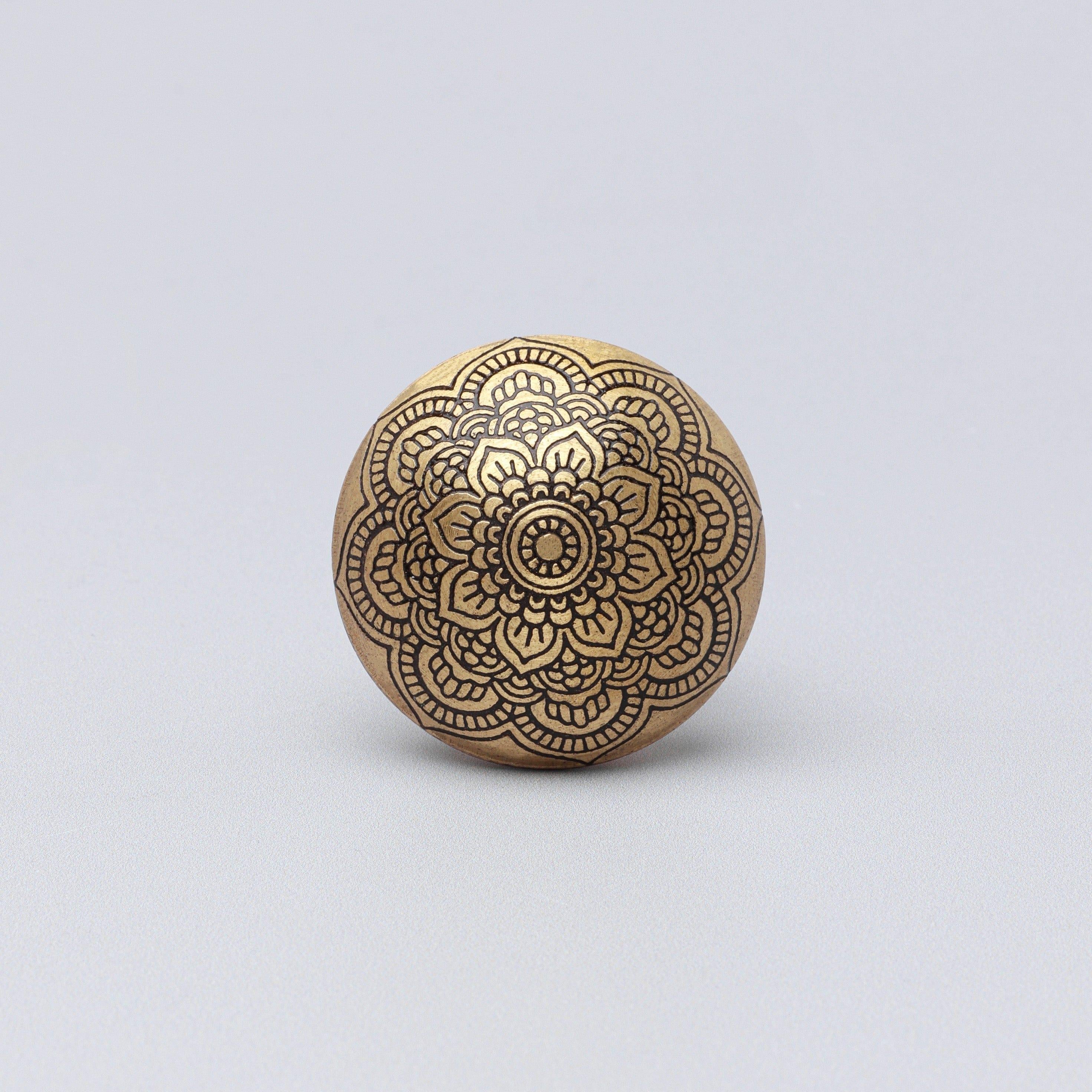 The Windsor Bloom Brass Door Knobs - G Decor