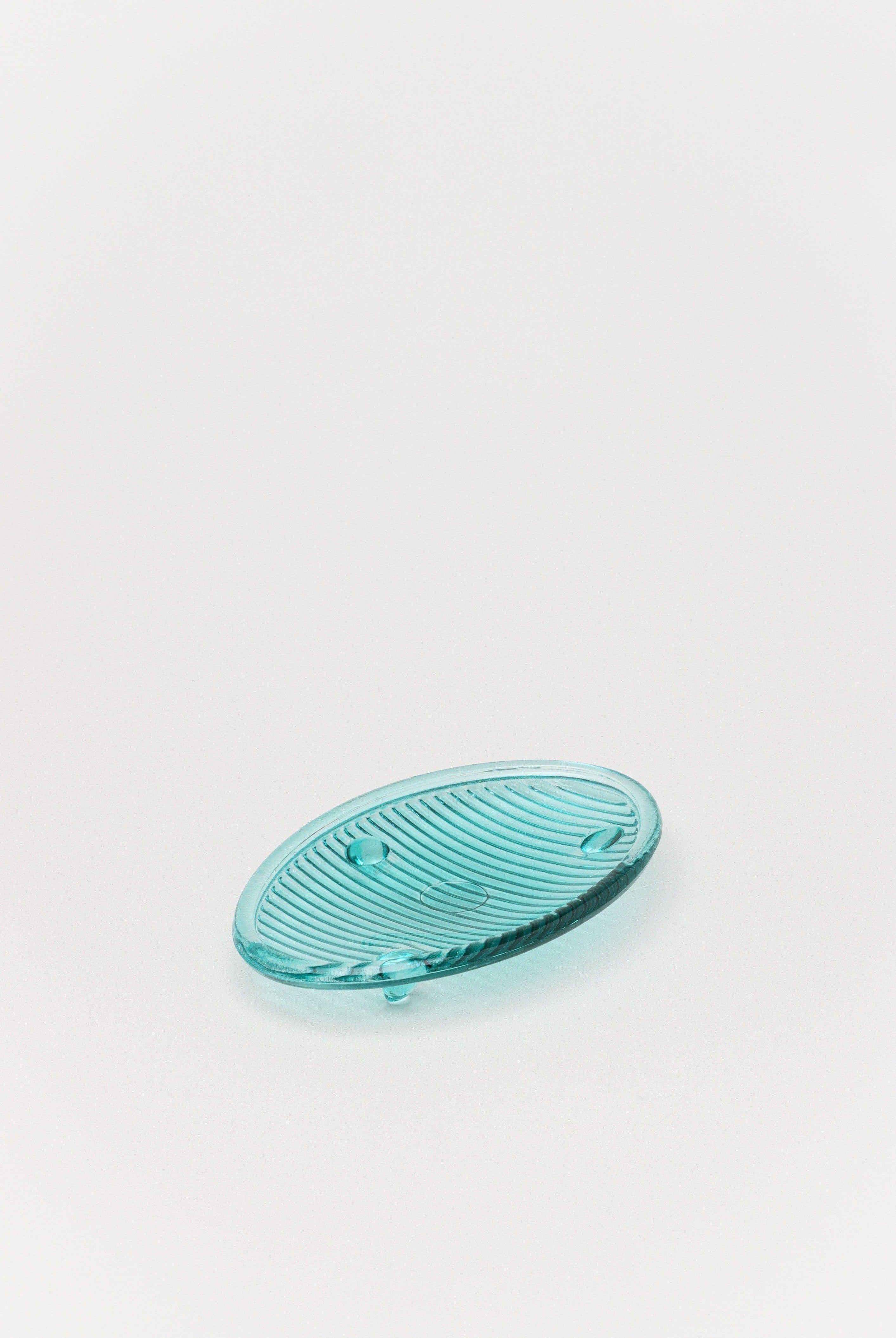 Three Piece Vienna Blue Glass Bathroom Set - G Decor