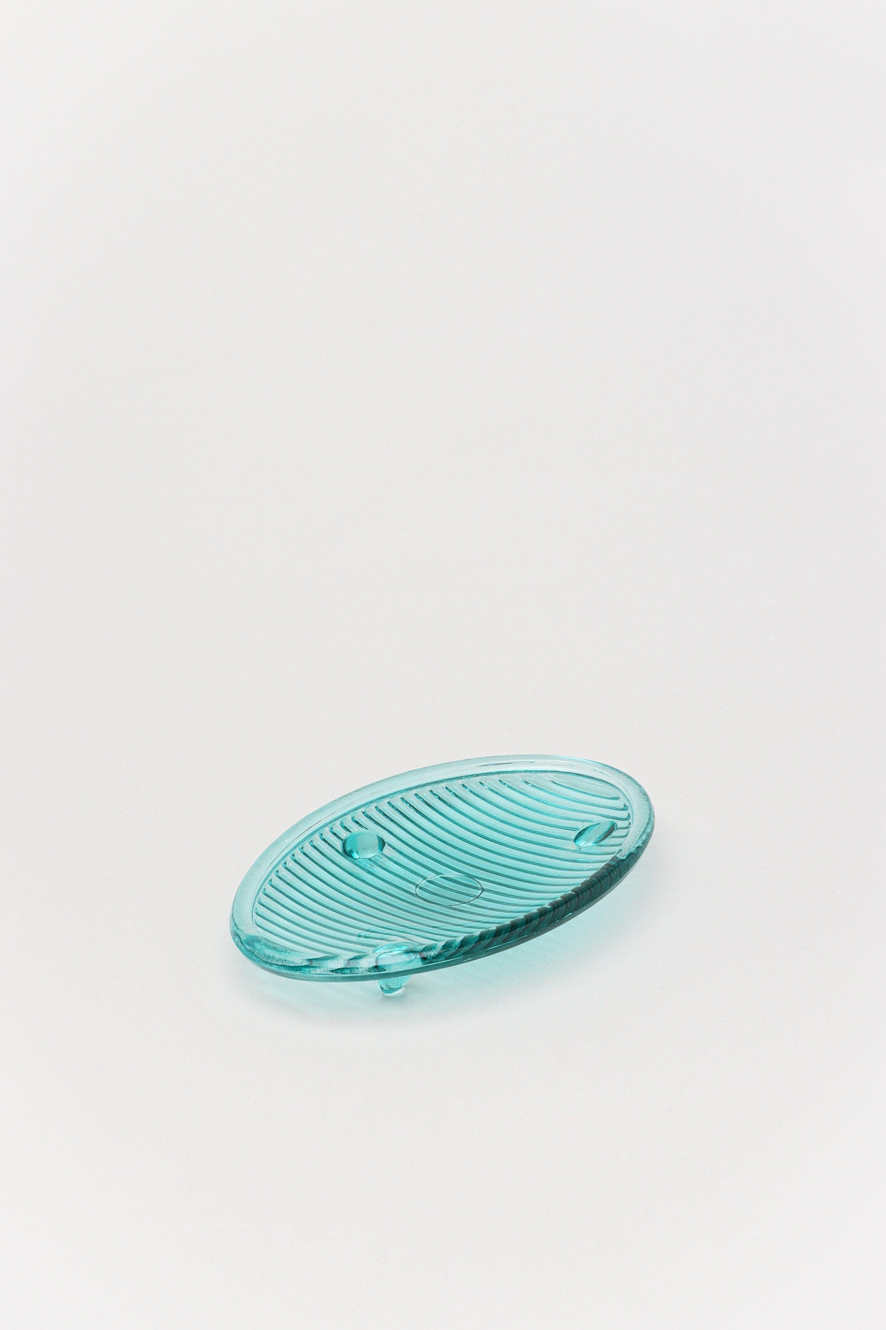 Three Piece Vienna Blue Glass Bathroom Set - G Decor