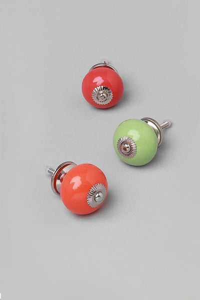 Timeless Hand-Painted Ceramic Cabinet Knob in Bright Colours