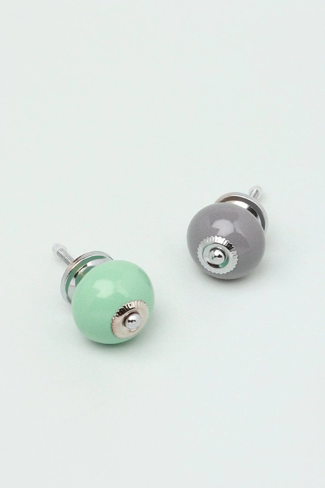 Timeless Hand-Painted Ceramic Cabinet Knob in Calming Colours — G Decor