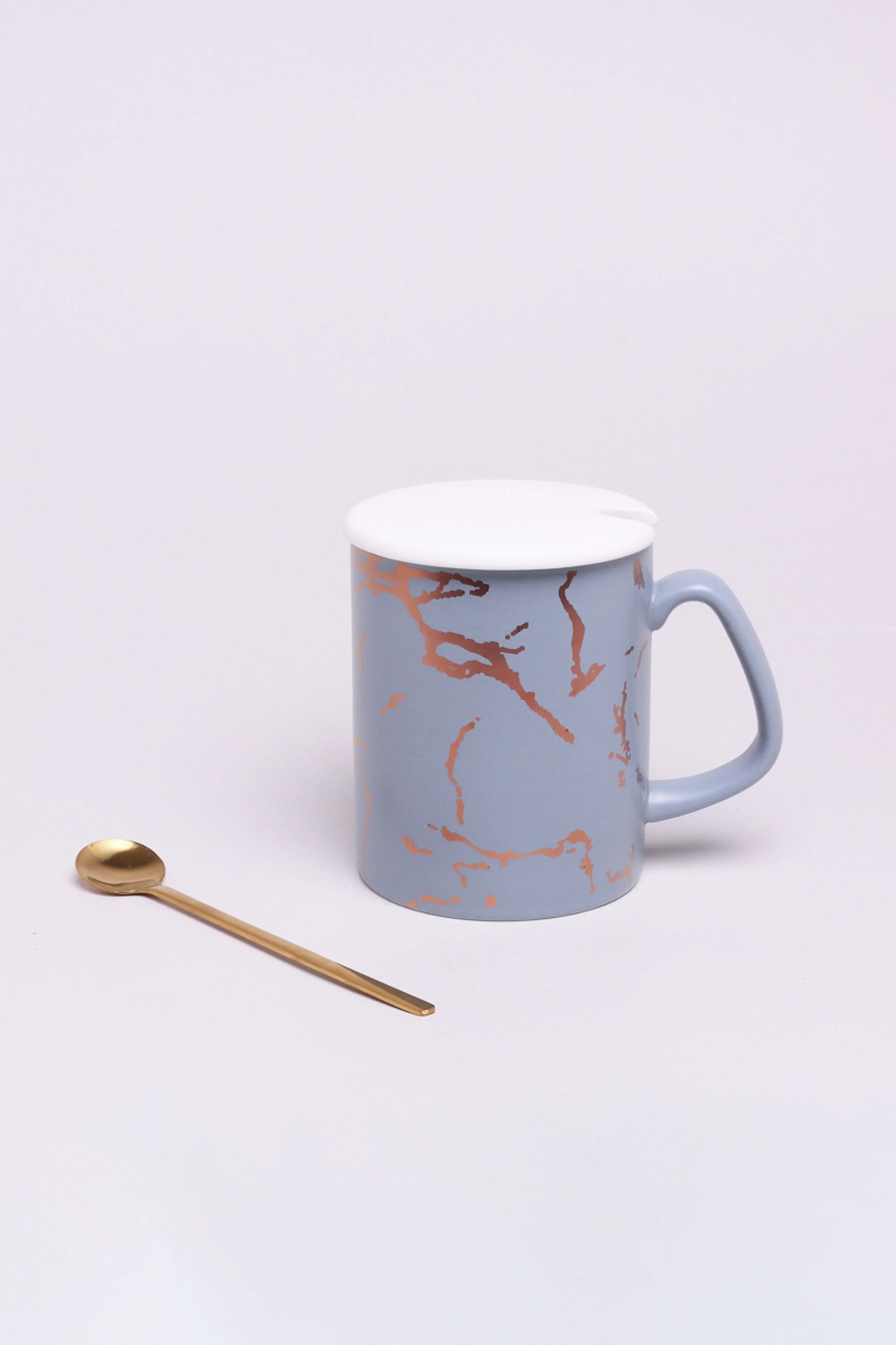 trendy-eleonora-gold-marble-mug-ceramic-cup-with-lid-and-spoon-g-decor-79751 - G Decor