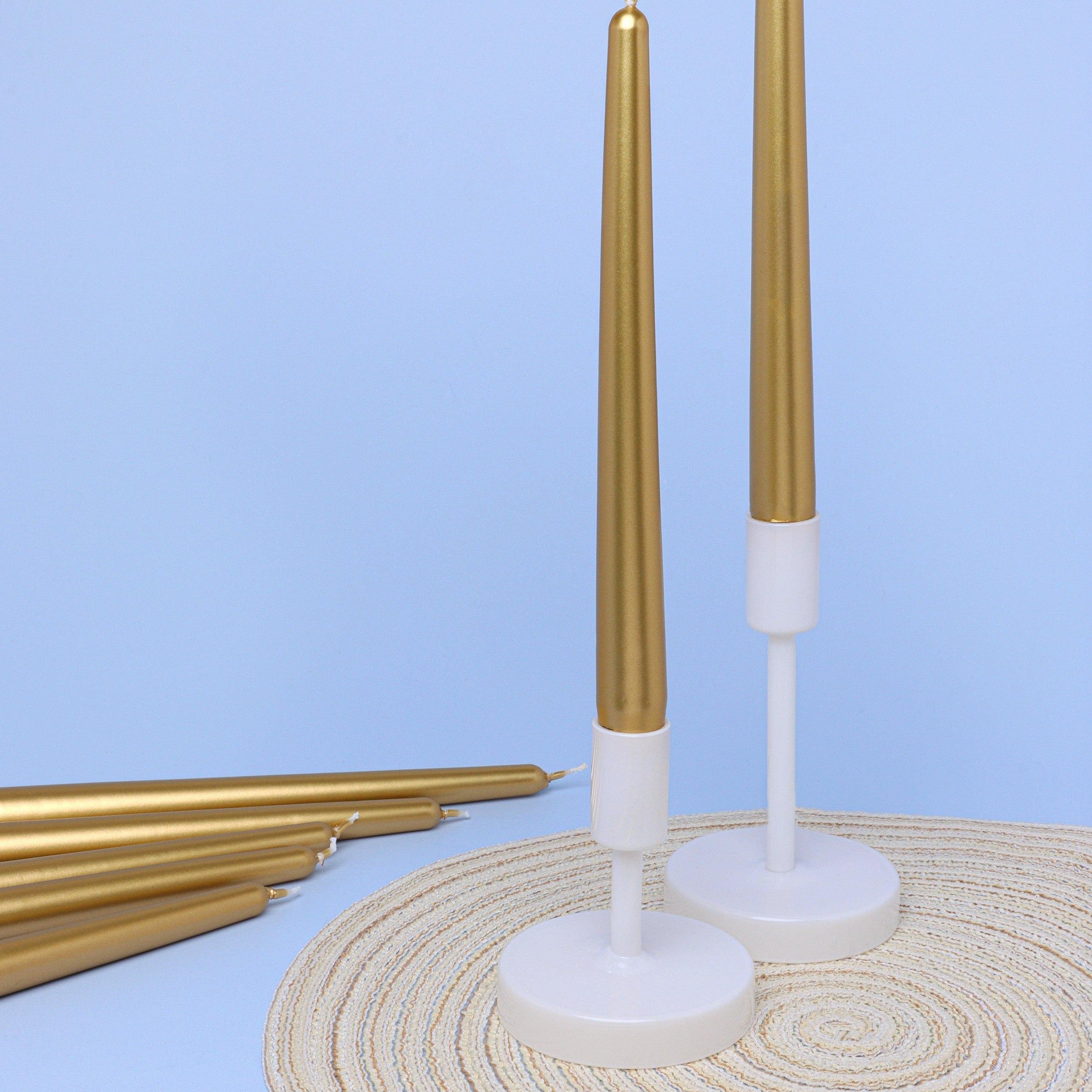 Velaré Golden Hour Set of 2, 10 or 20 Tall Hand-Finished Opaline Dinner Candles & Taper Candles - G Decor