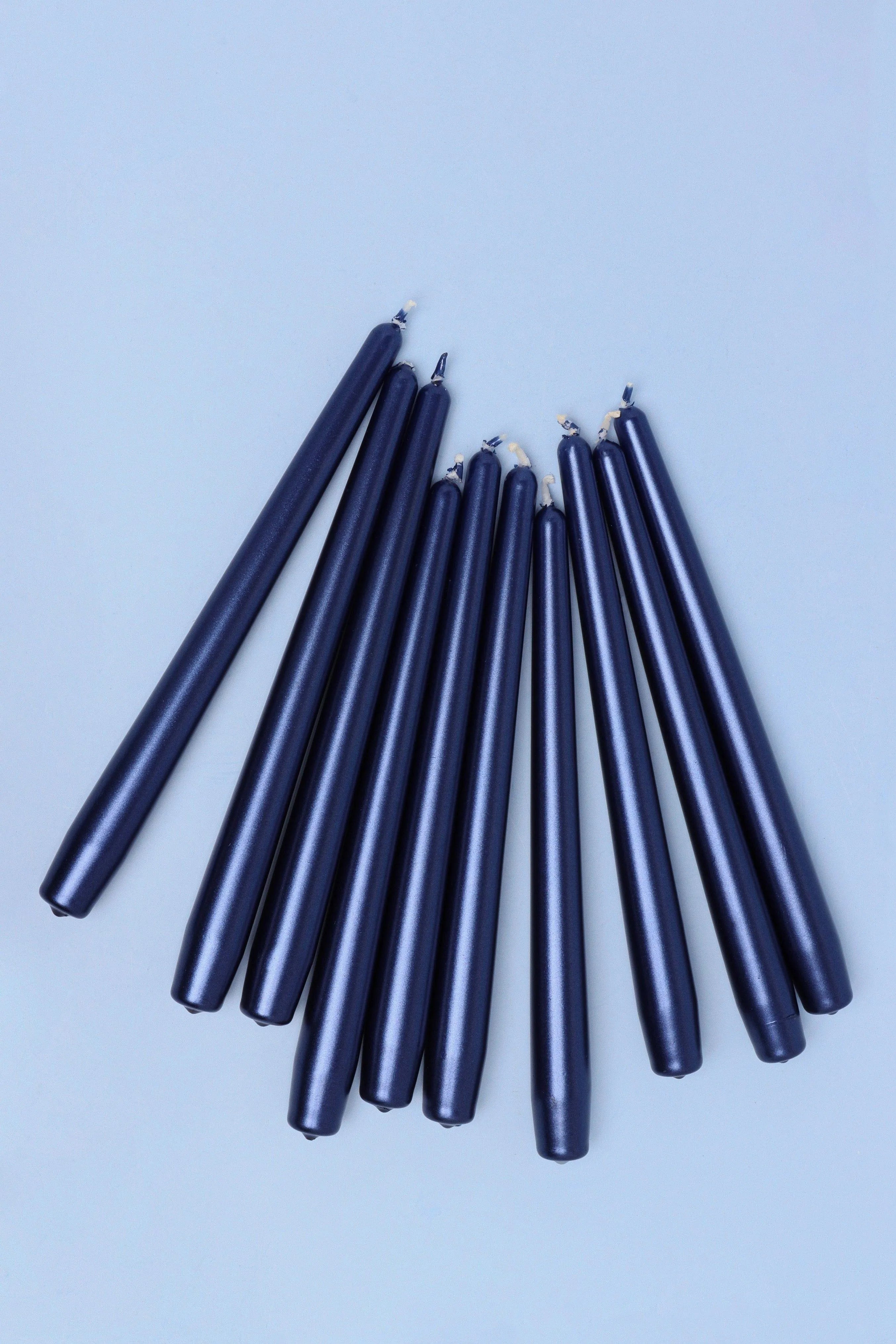 velare-midnight-blue-set-of-2-10-or-20-tall-hand-finished-opaline-dinner-candles-and-taper-candles-g-decor-53363 - G Decor