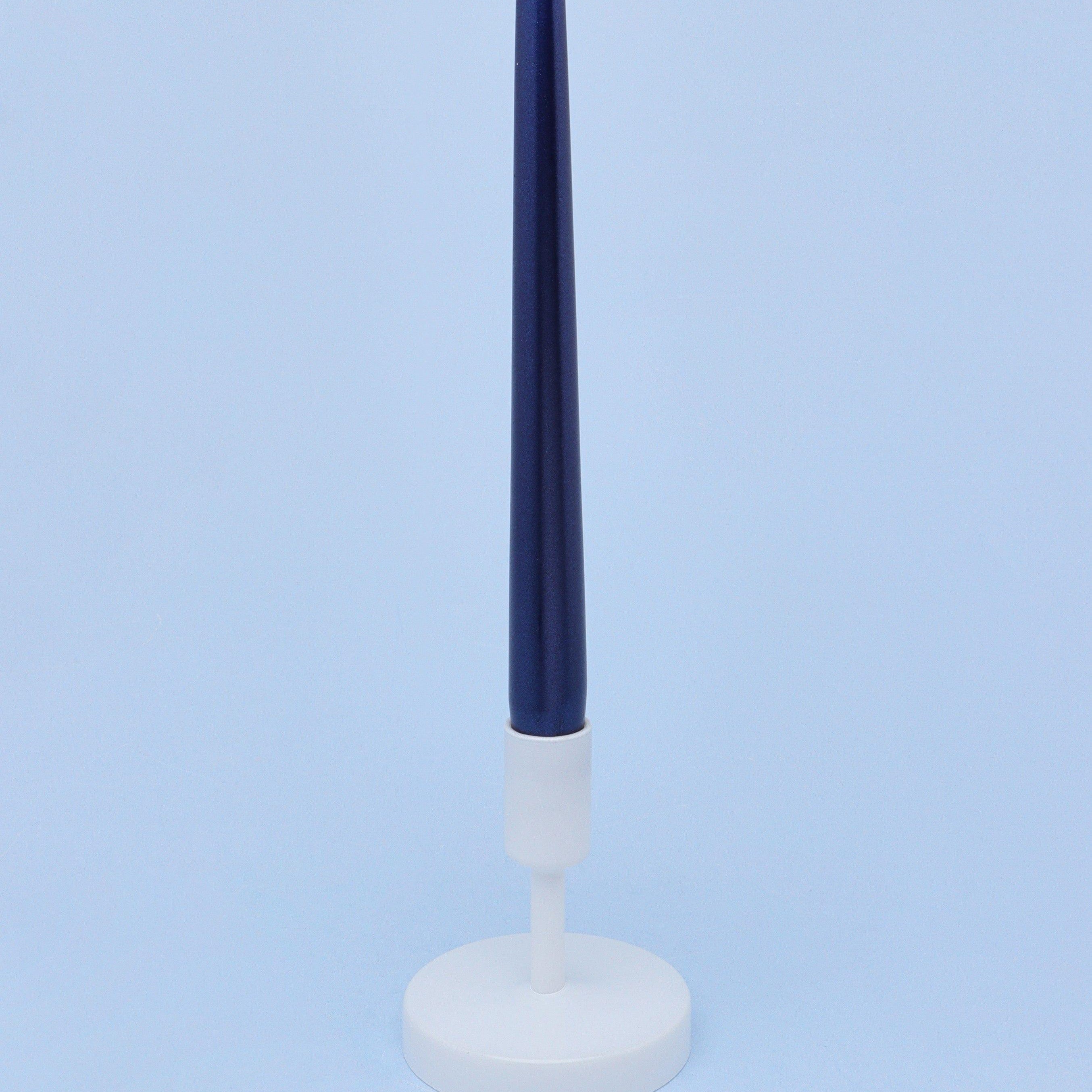 Velaré Midnight Blue Set of 2, 10 or 20 Tall Hand-Finished Opaline Dinner Candles & Taper Candles - G Decor