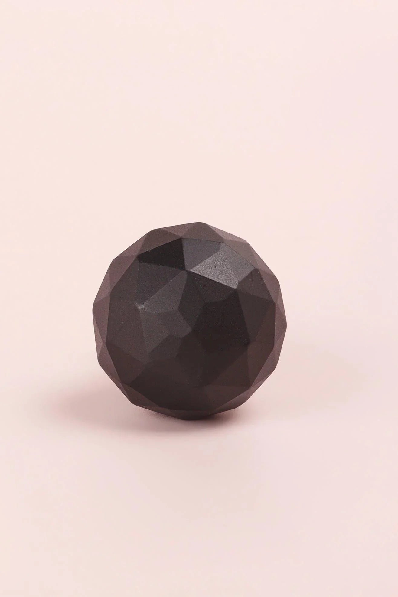 Velvet Glow Gemstone Glass Cabinet Pull Knob in Noir — alternate view, G Decor