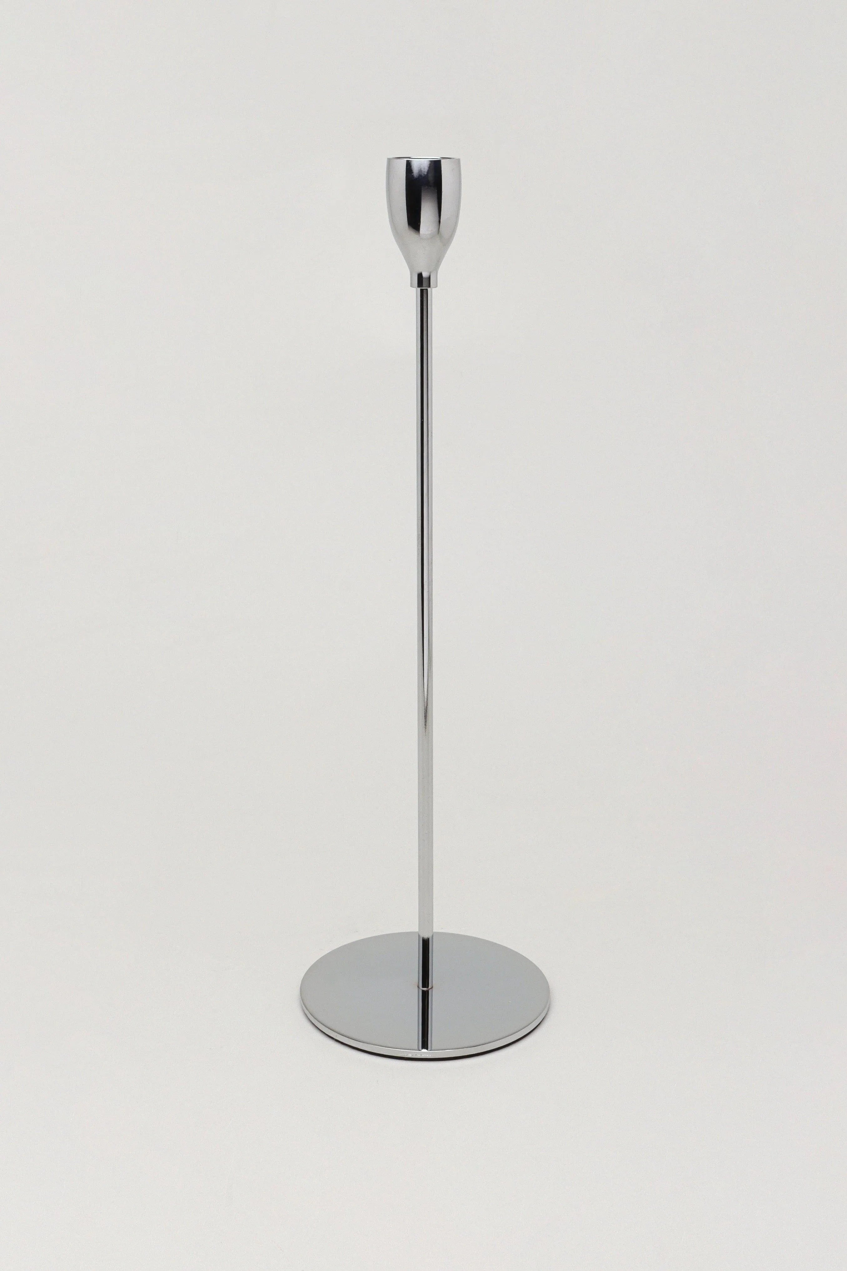 verro-set-of-3-modern-silver-stainless-steel-candle-holders-sleek-weighted-dinner-candlesticks-g-decor-78461 - G Decor