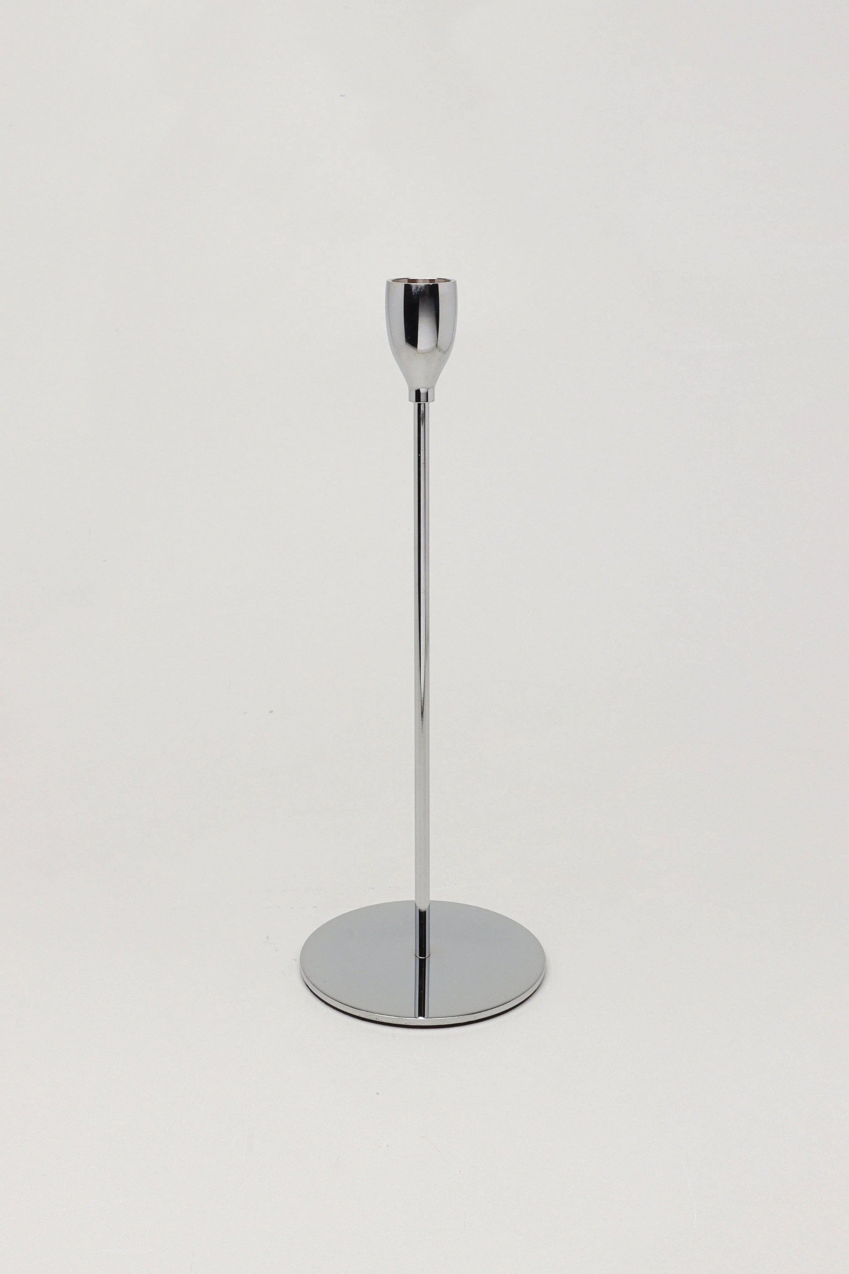 verro-set-of-3-modern-silver-stainless-steel-candle-holders-sleek-weighted-dinner-candlesticks-g-decor-95174 - G Decor