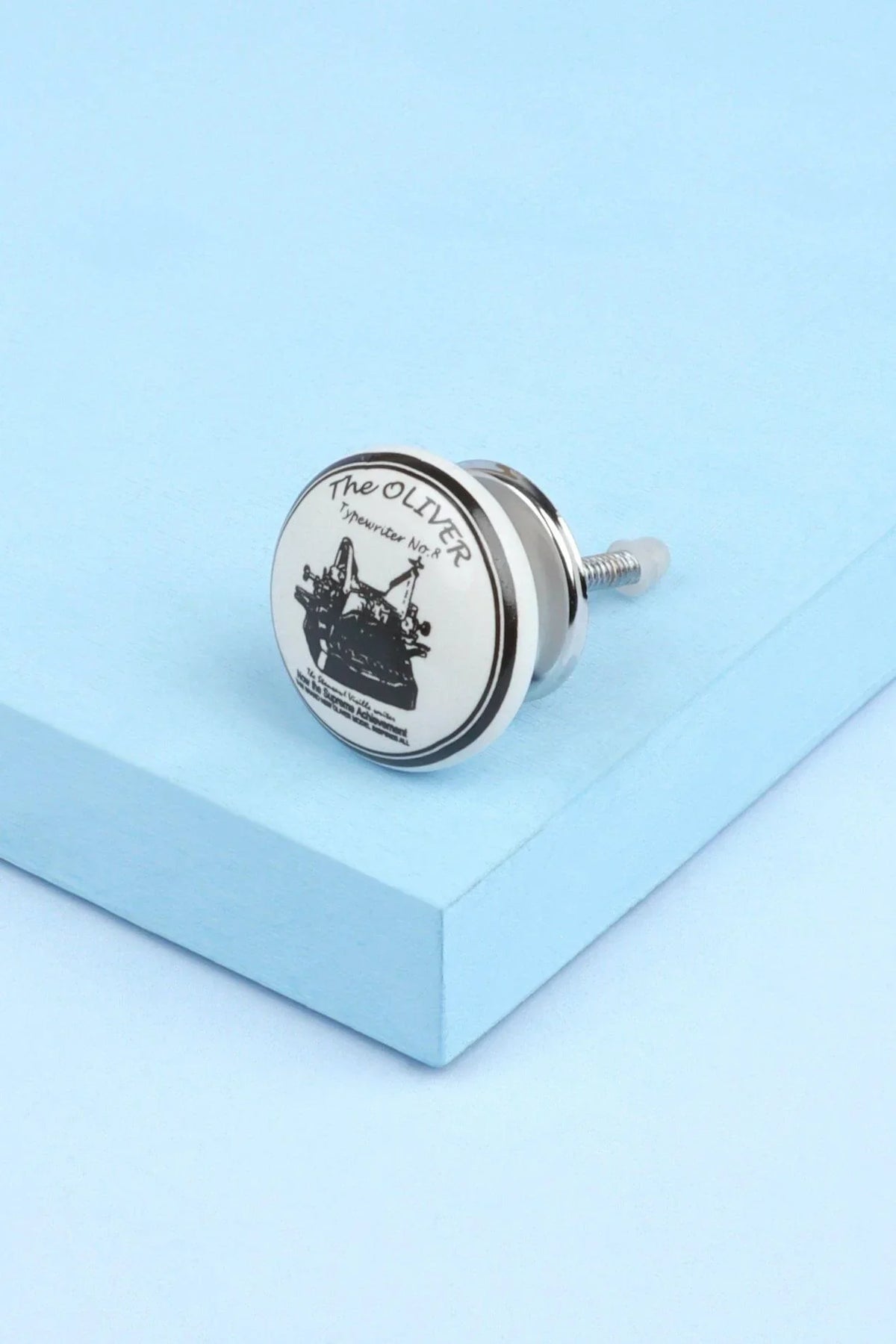Vintage Oliver Typewriter Ceramic Cabinet Knob — G Decor