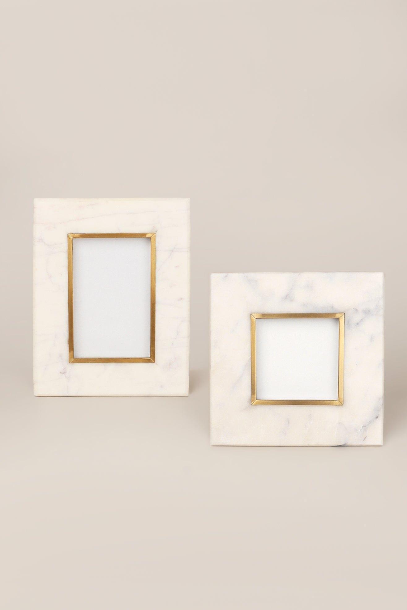 G Decor Picture frames White Marble Effect Stylish Photo Frames