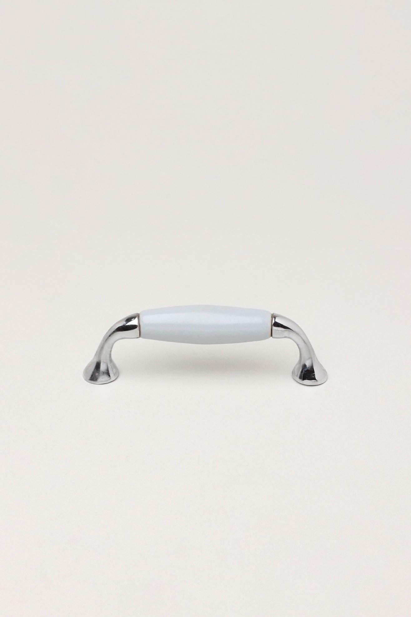 White or Grey Ceramic Kitchen Cupboard Pull Handles - G Decor